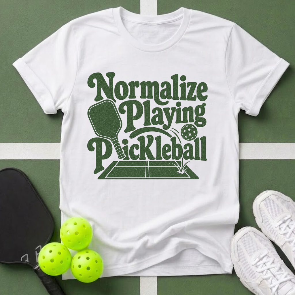 Paddle Power- Normalize Playing Pickleball T-Shirt