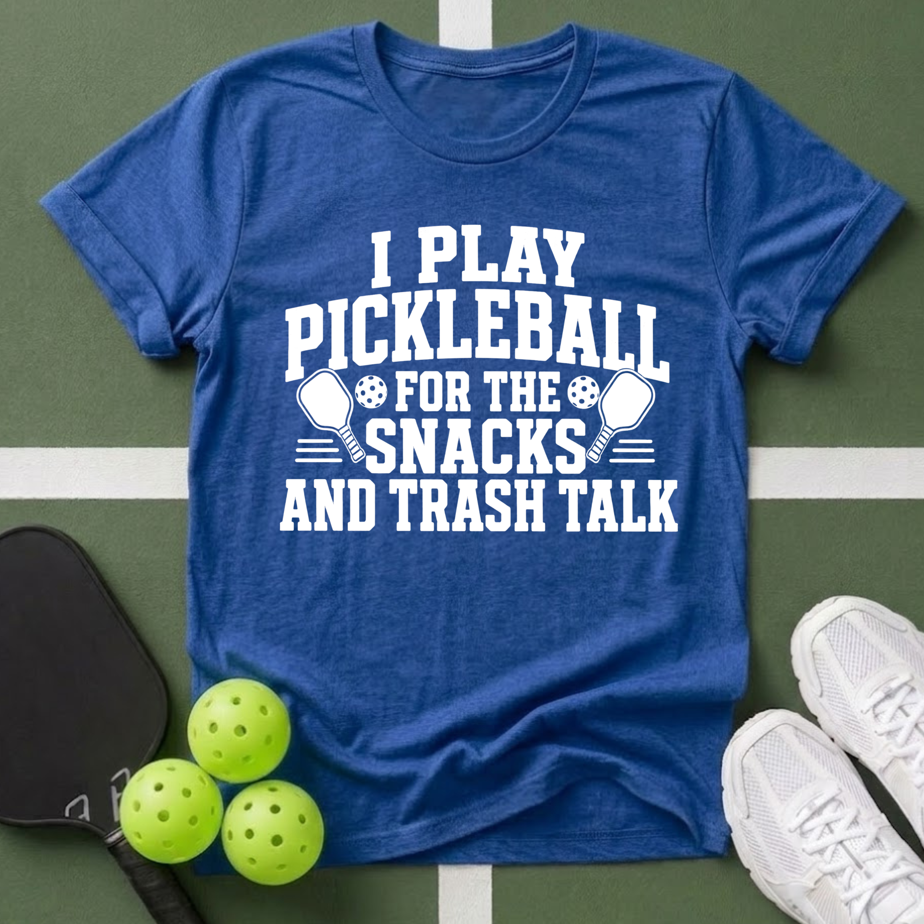 Pickleball Priorities- Snacks and Trash Talk T-Shirt