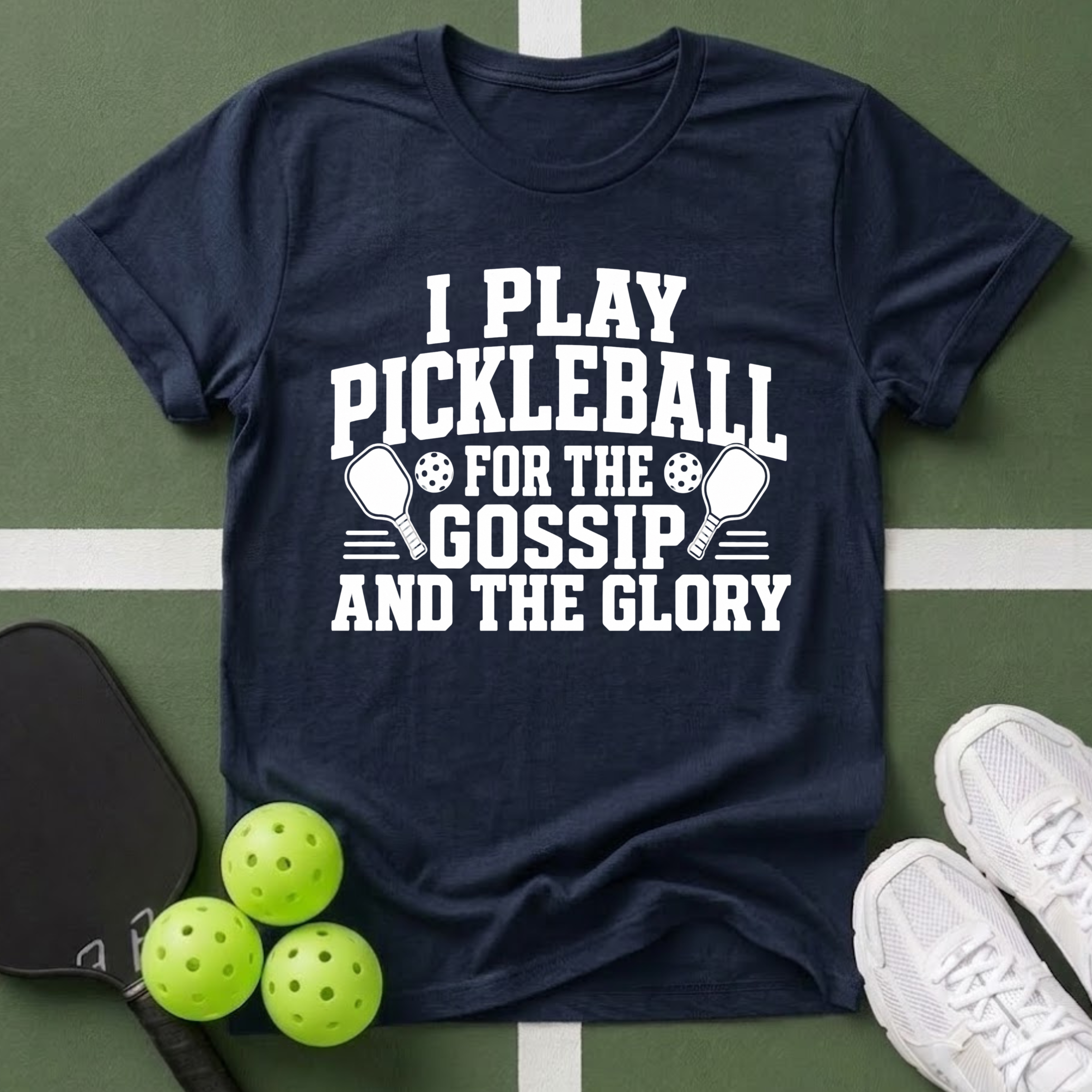 Pickleball Priorities- Gossip and Glory T-Shirt