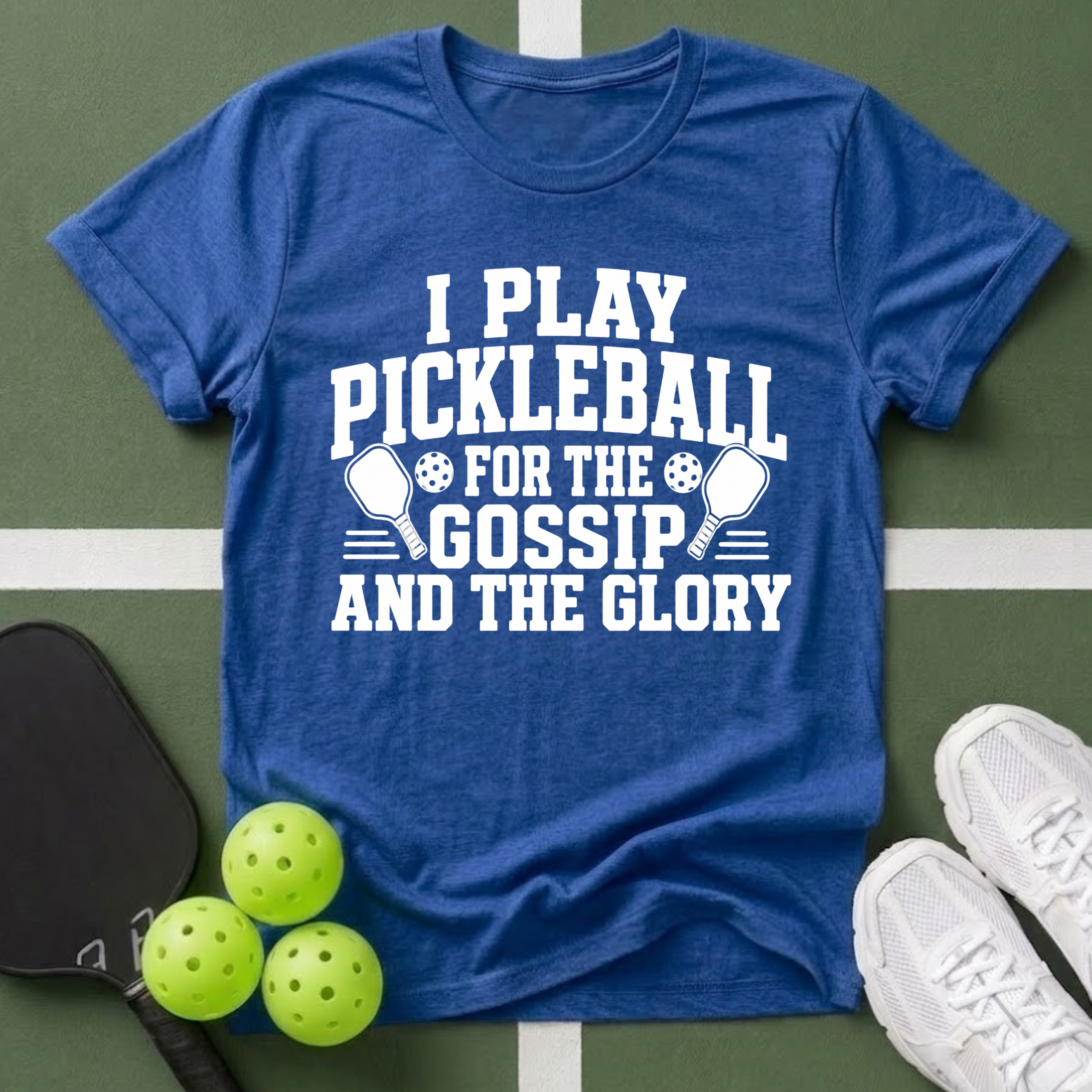 Pickleball Priorities- Gossip and Glory T-Shirt