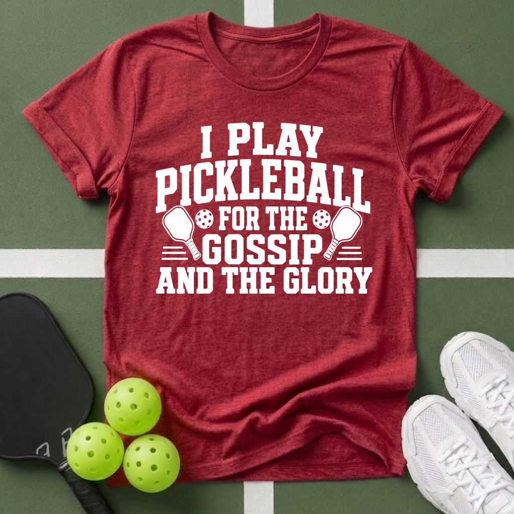 Pickleball Priorities- Gossip and Glory T-Shirt