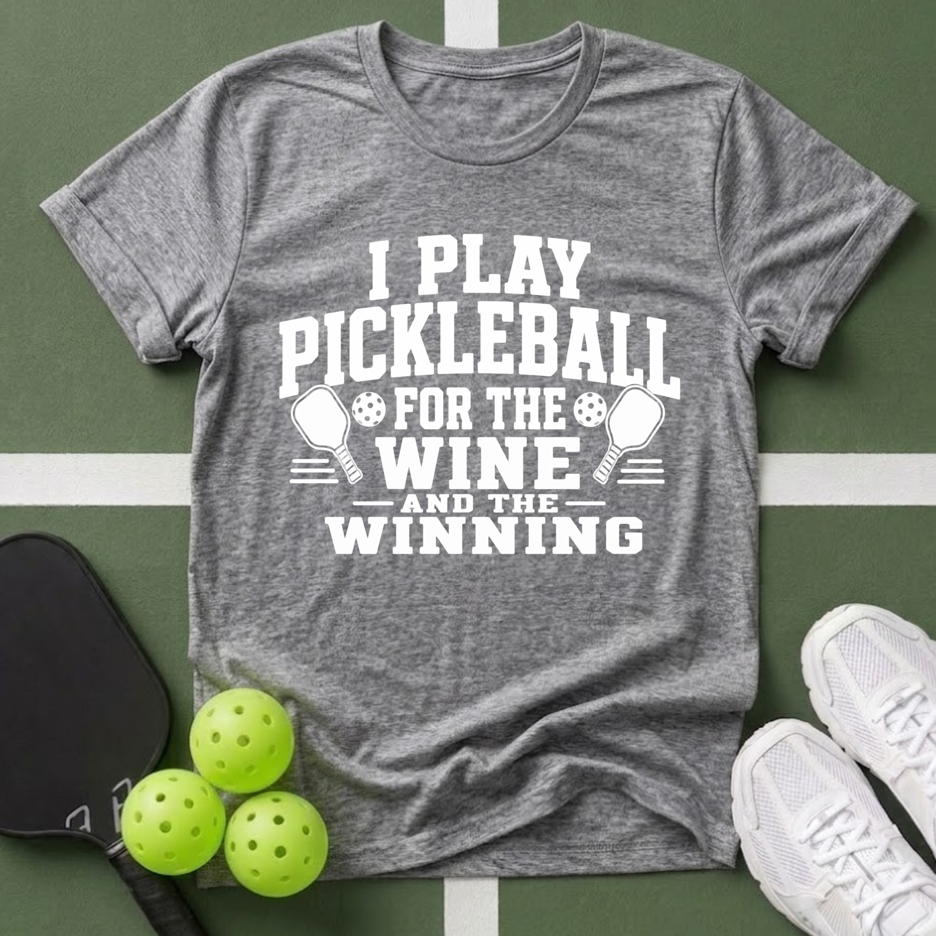 Pickleball Priorities- Wine and Winning T-Shirt