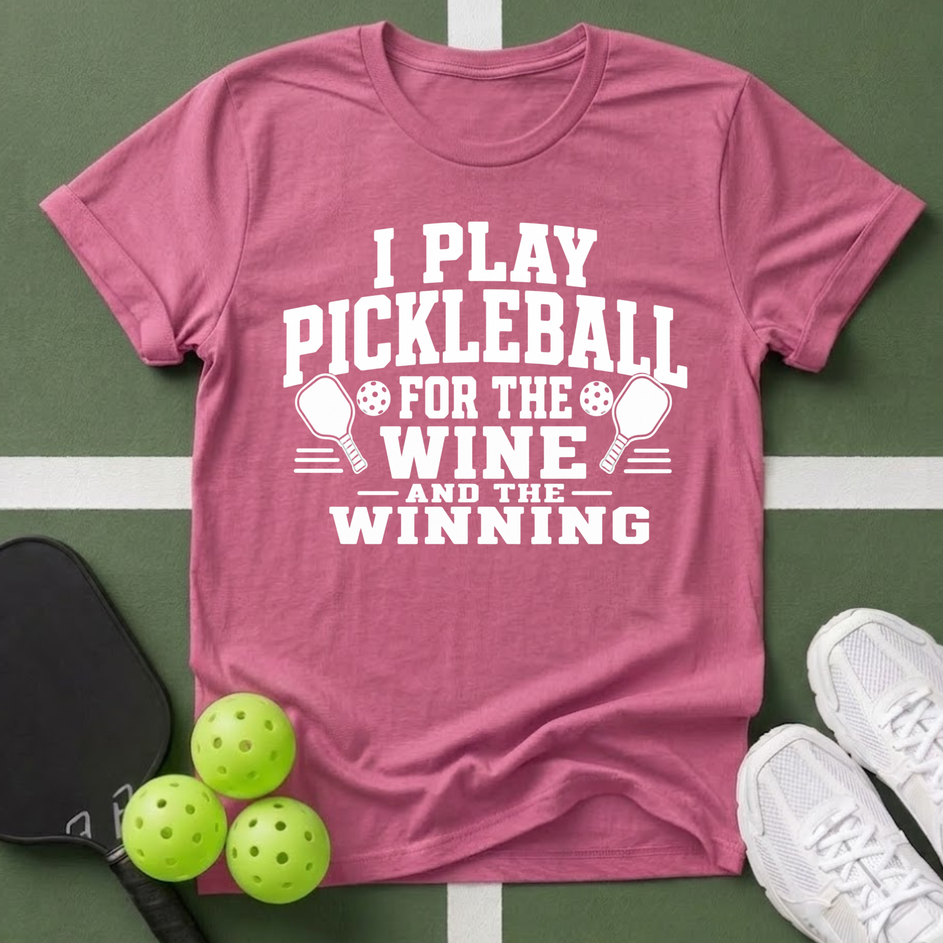 Pickleball Priorities- Wine and Winning T-Shirt