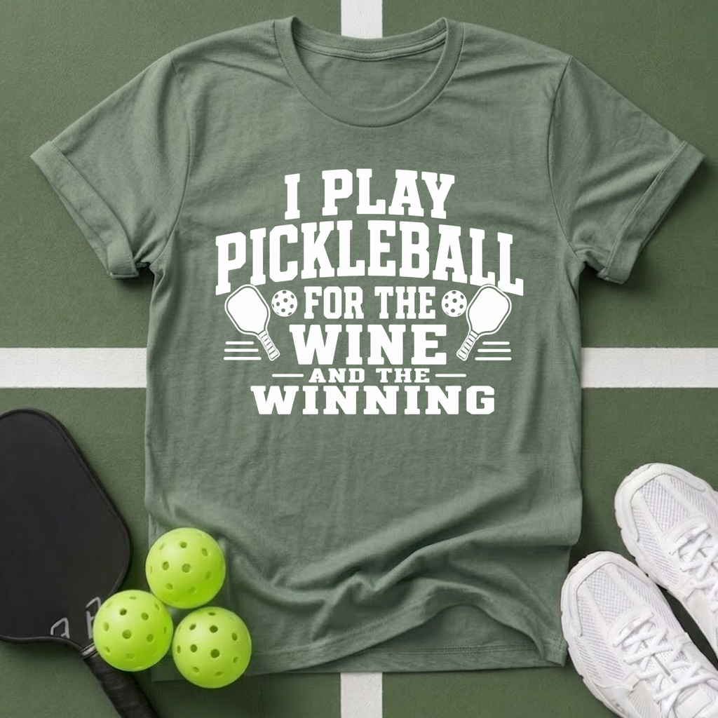 Pickleball Priorities- Wine and Winning T-Shirt