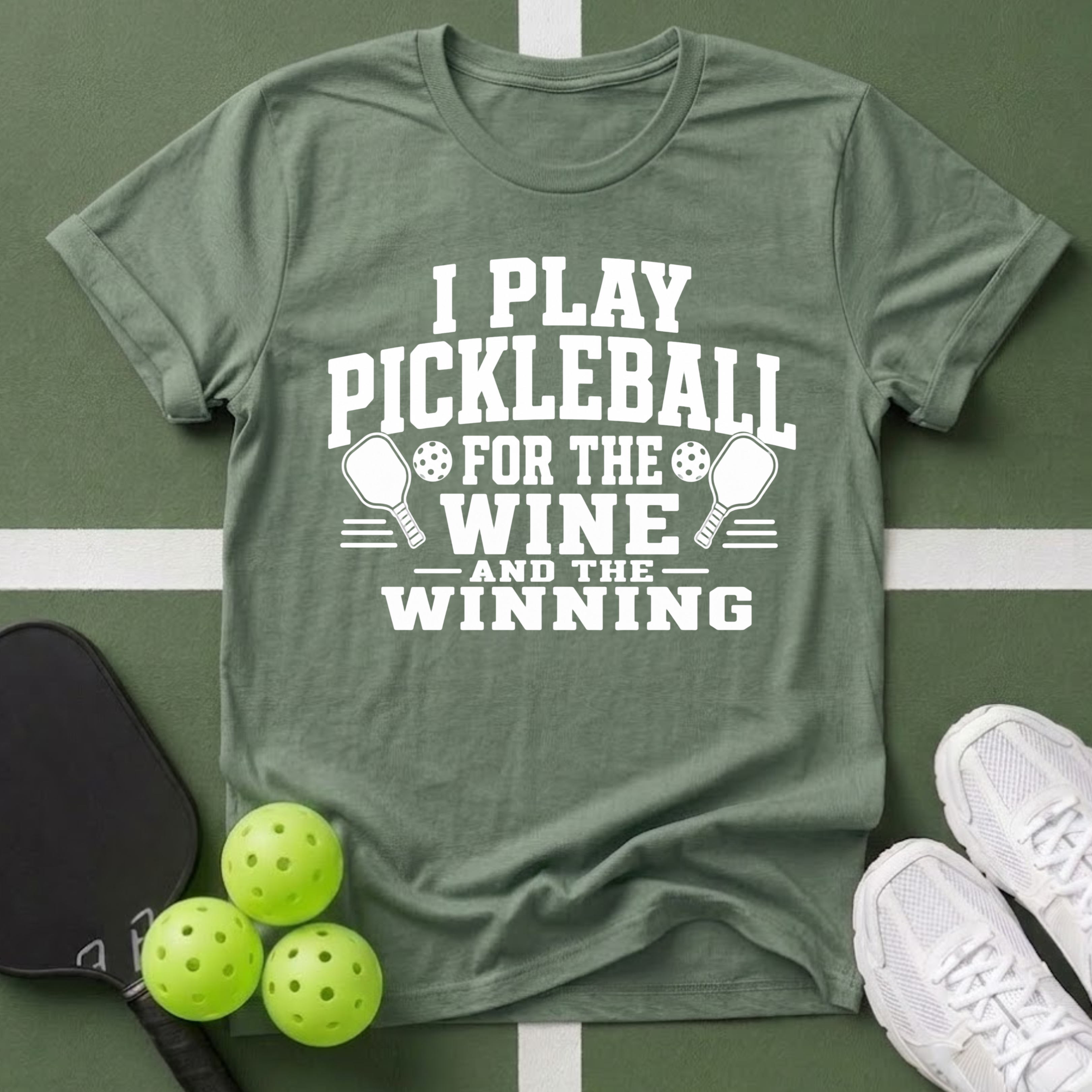 Pickleball Priorities- Wine and Winning T-Shirt