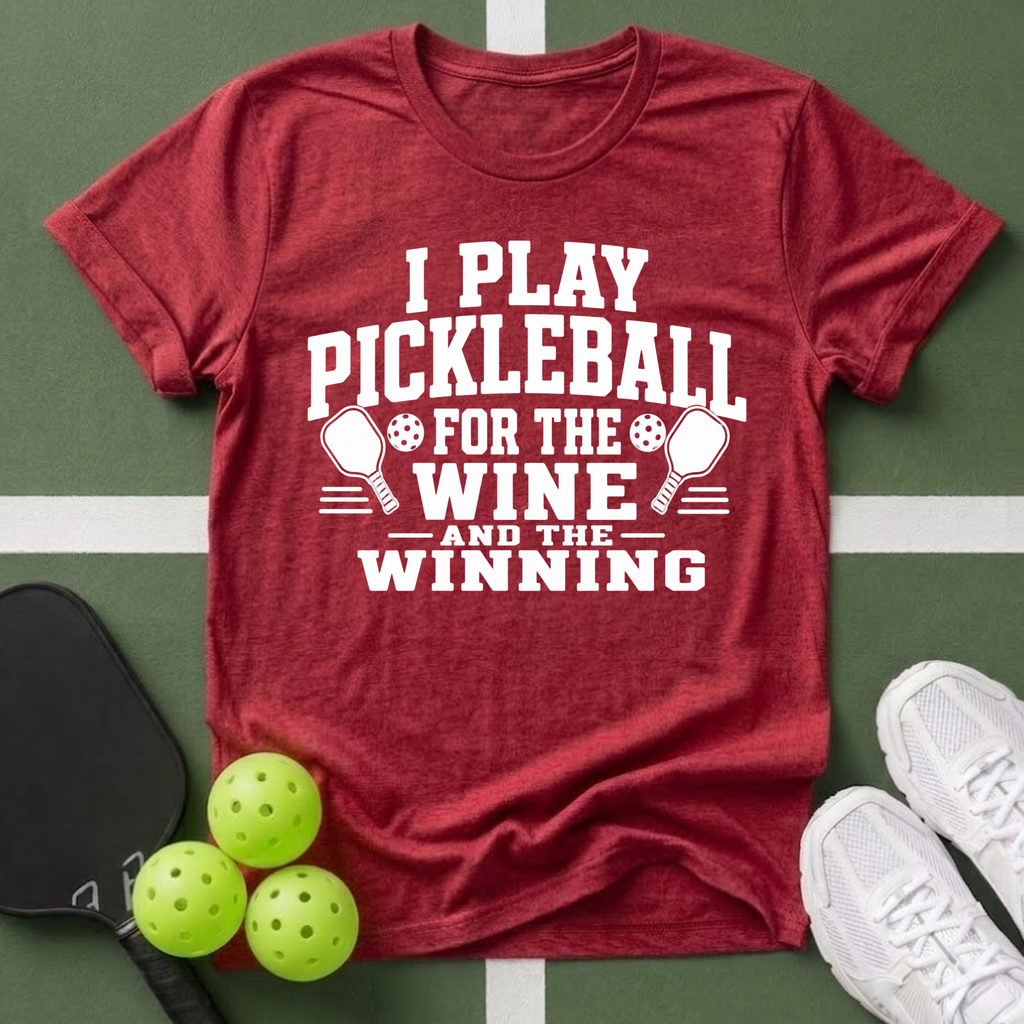 Pickleball Priorities- Wine and Winning T-Shirt