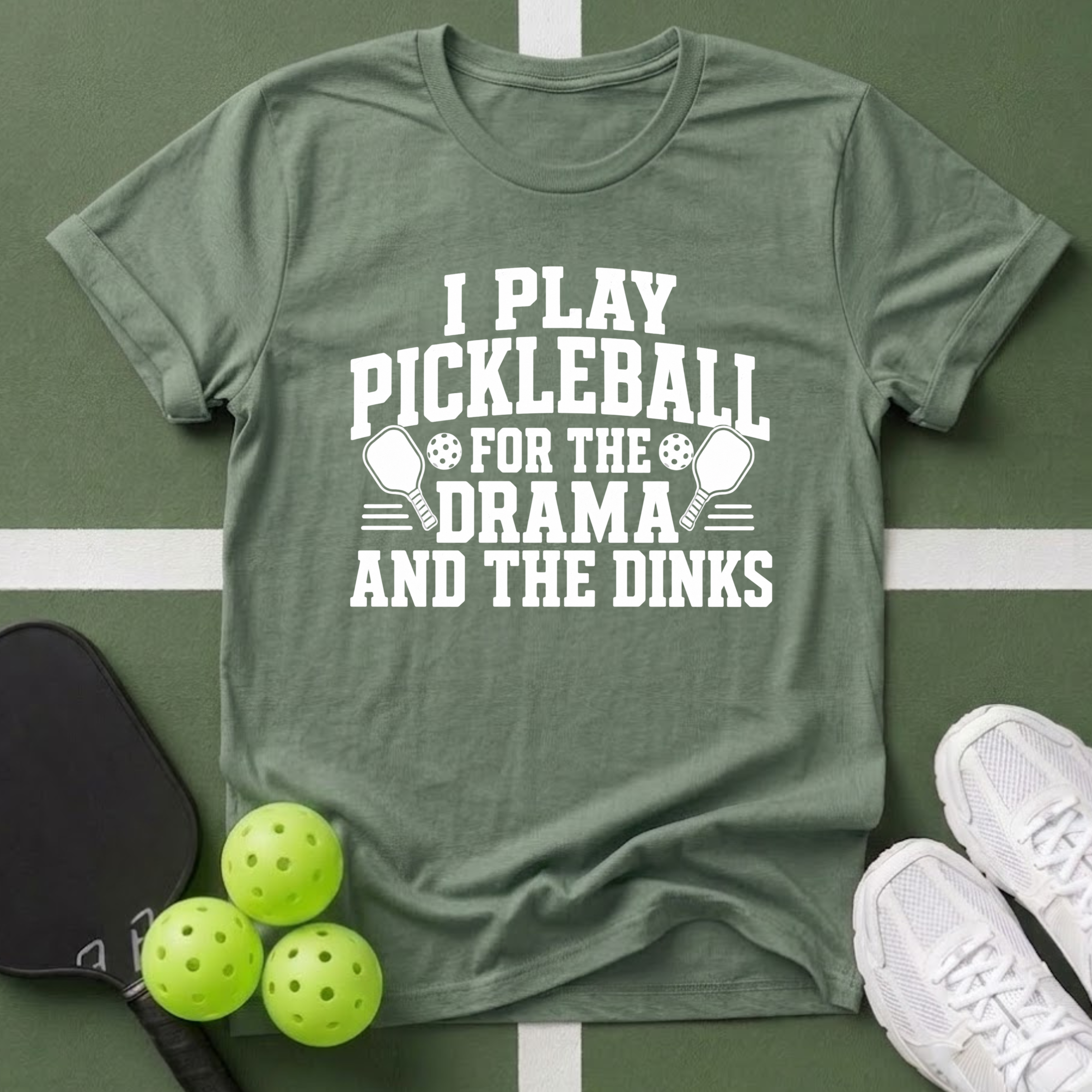 Pickleball Priorities- Drama and Dinks T-Shirt