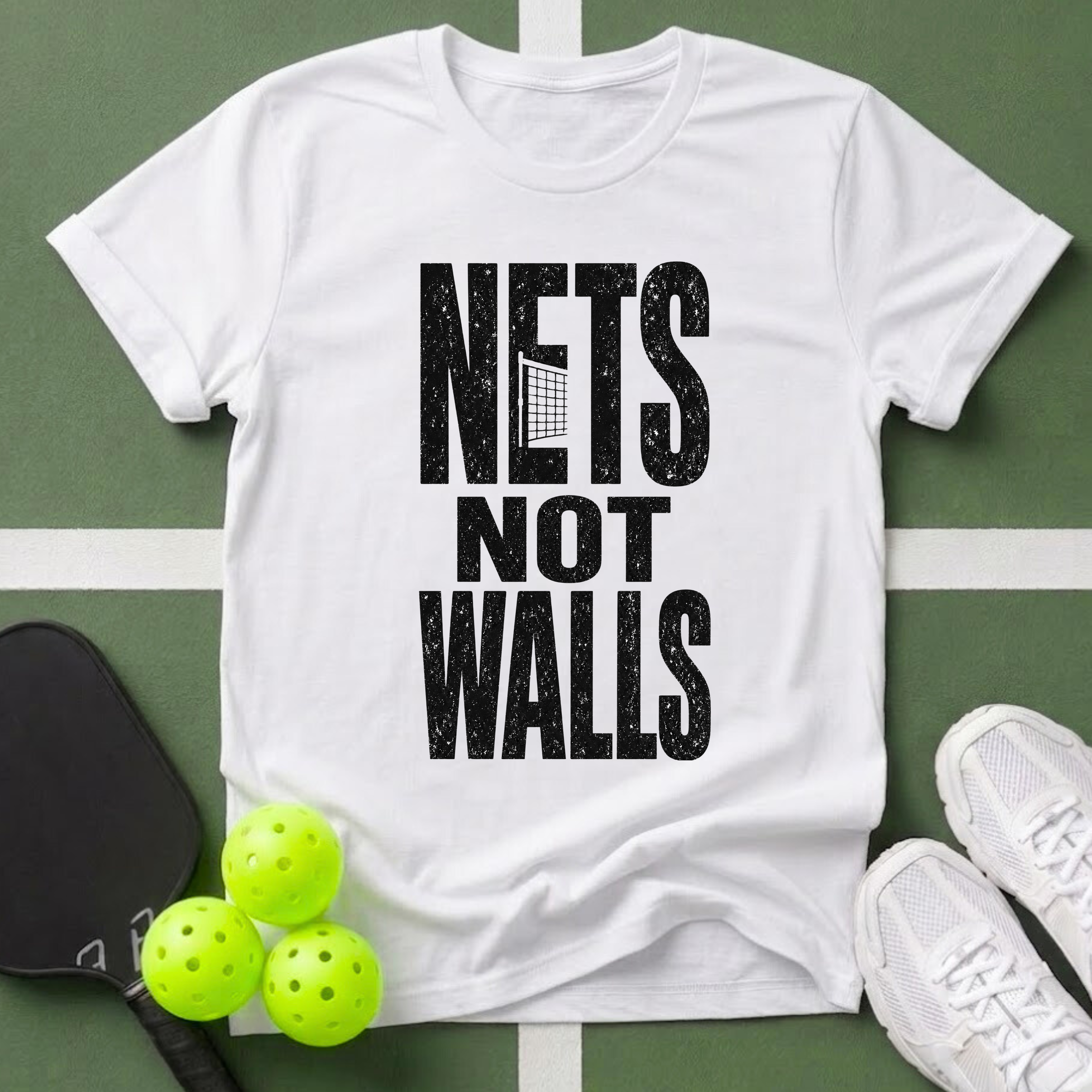 Paddle Power- Nets Not Walls T-Shirt