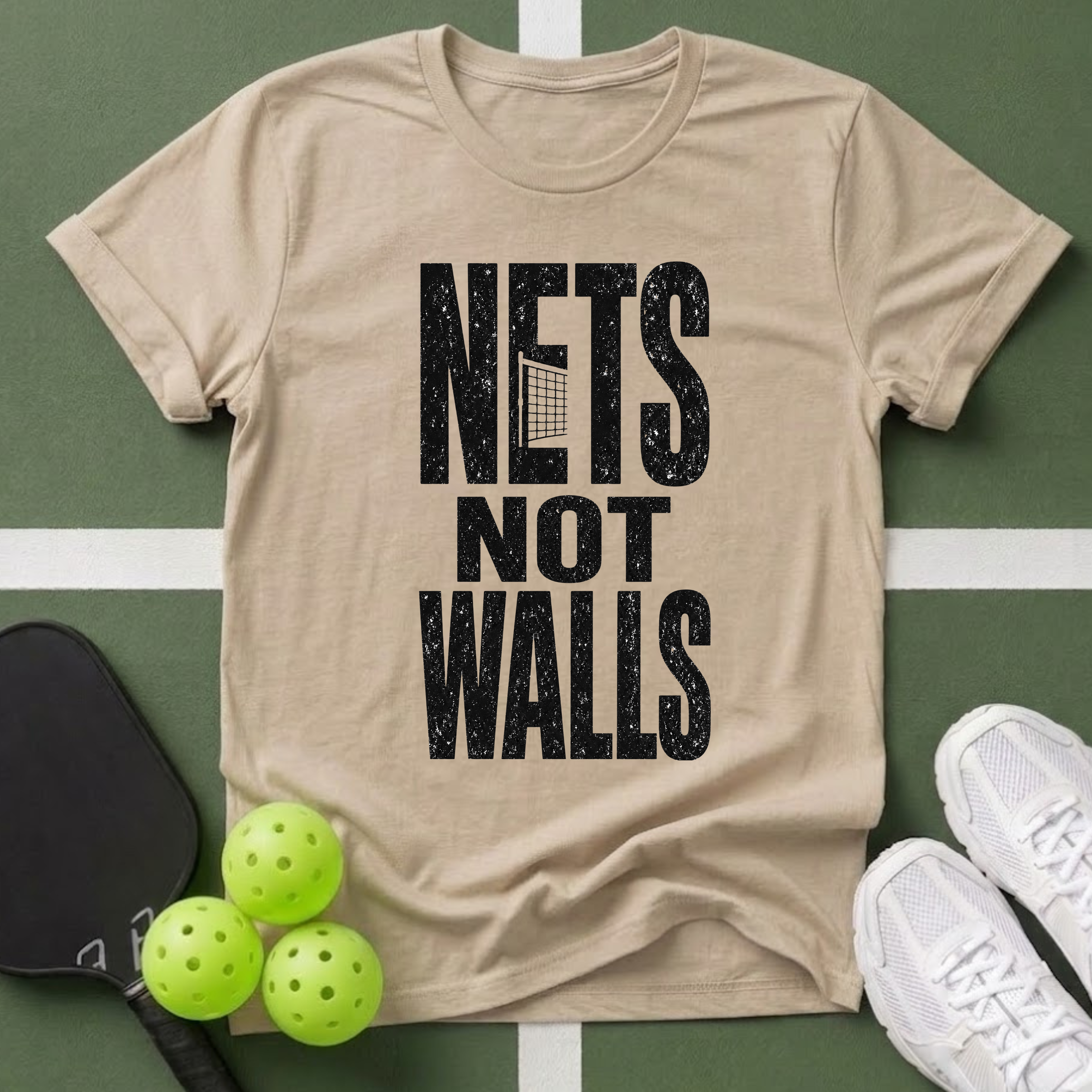 Paddle Power- Nets Not Walls T-Shirt