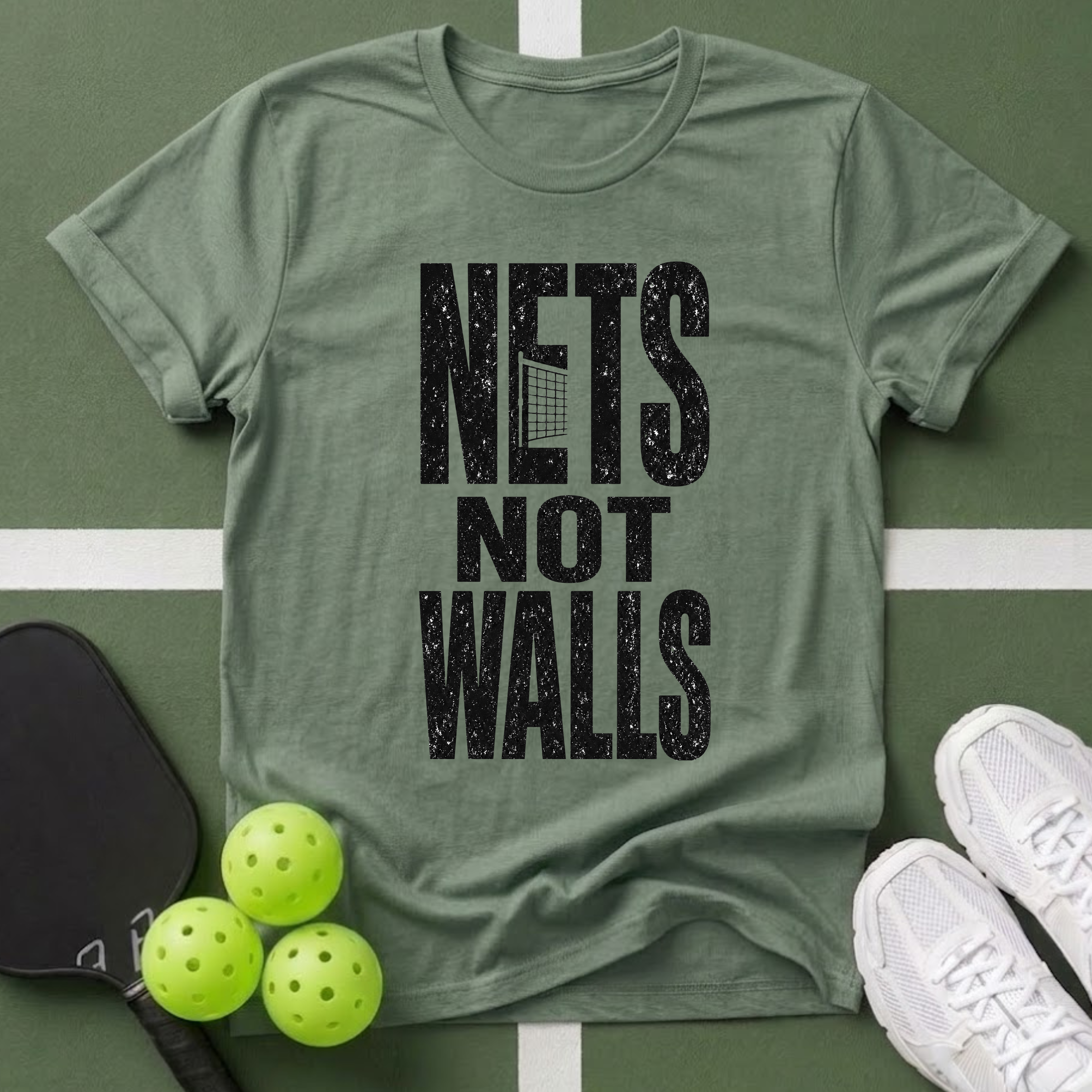 Paddle Power- Nets Not Walls T-Shirt