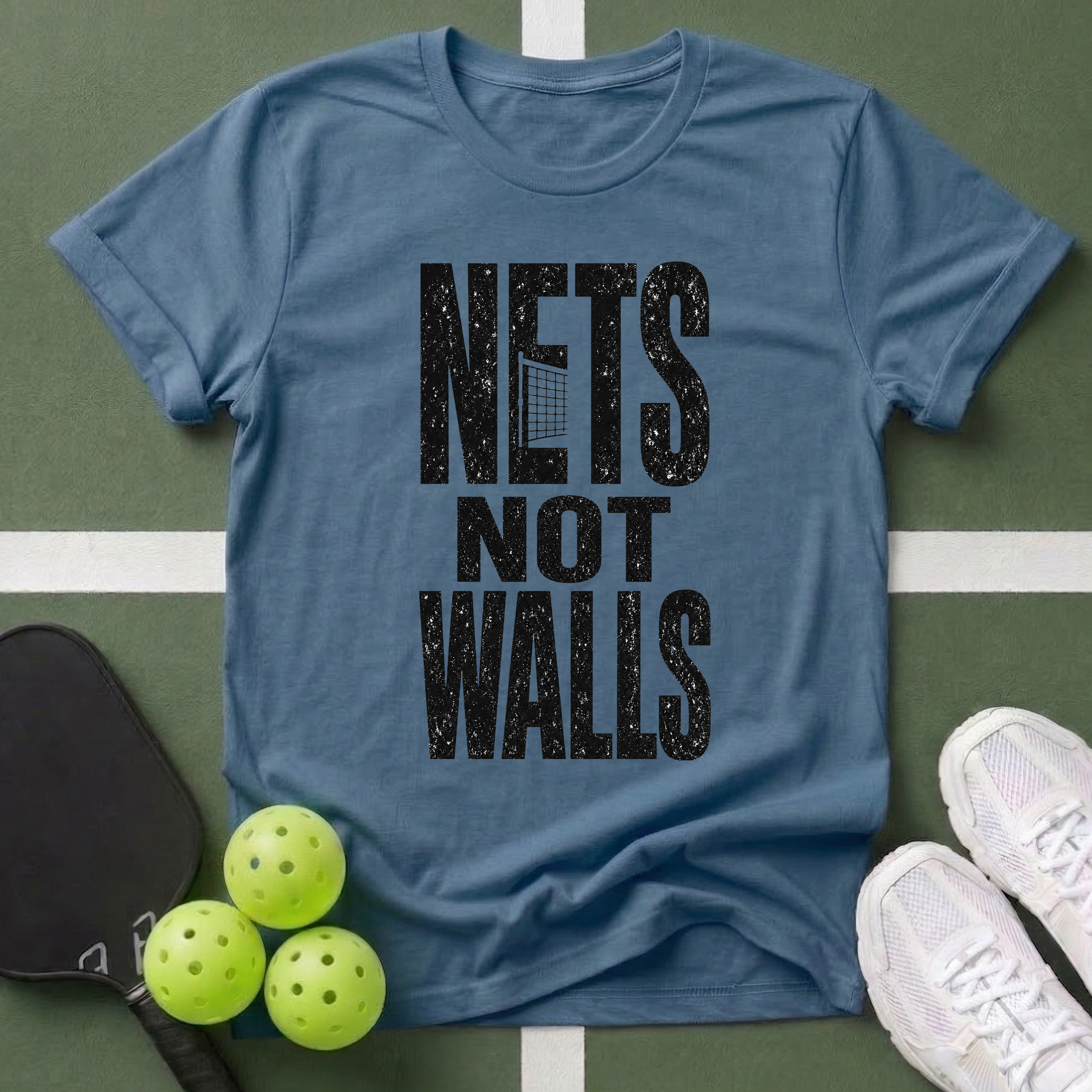 Paddle Power- Nets Not Walls T-Shirt