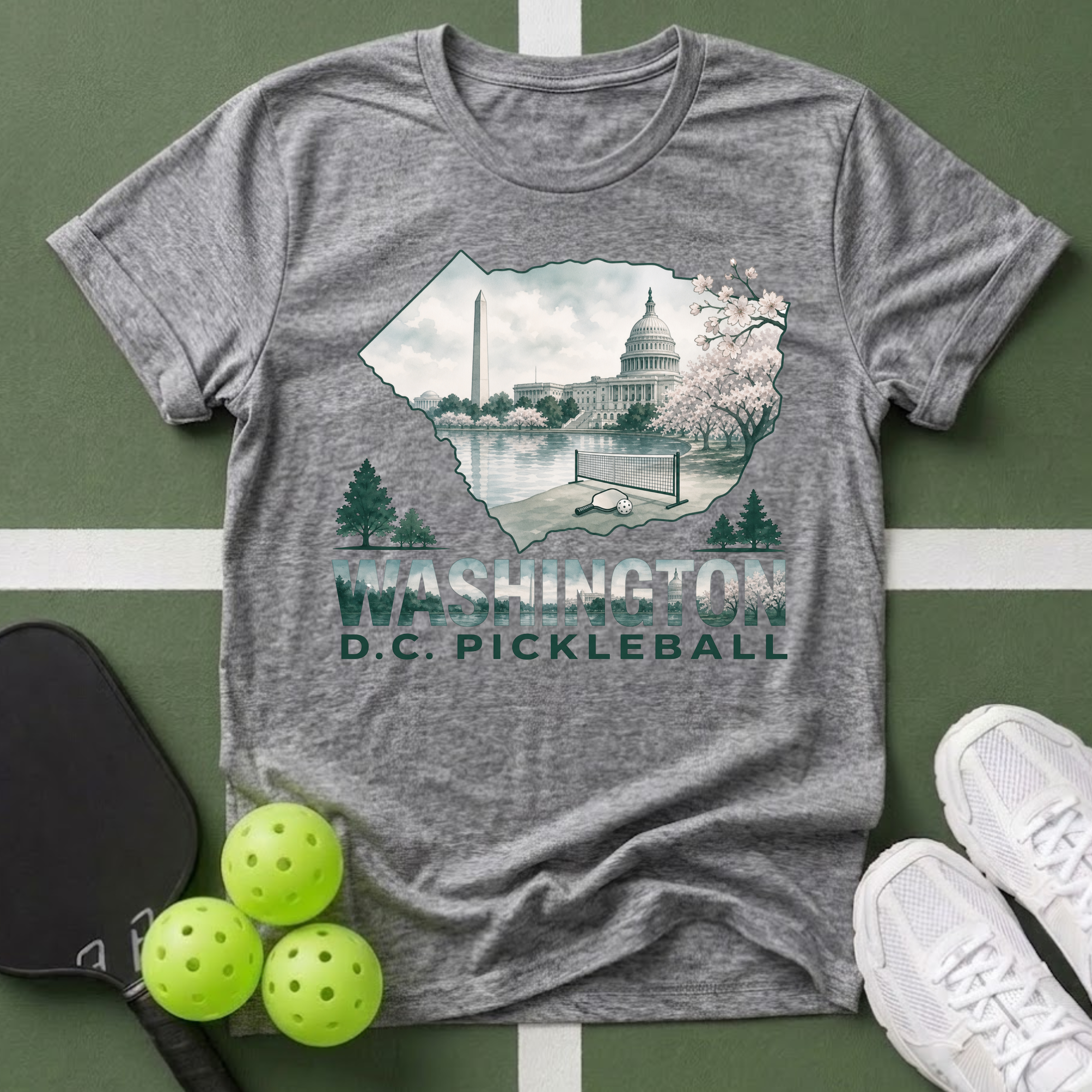 State- Washington D.C. Pickleball T-Shirt