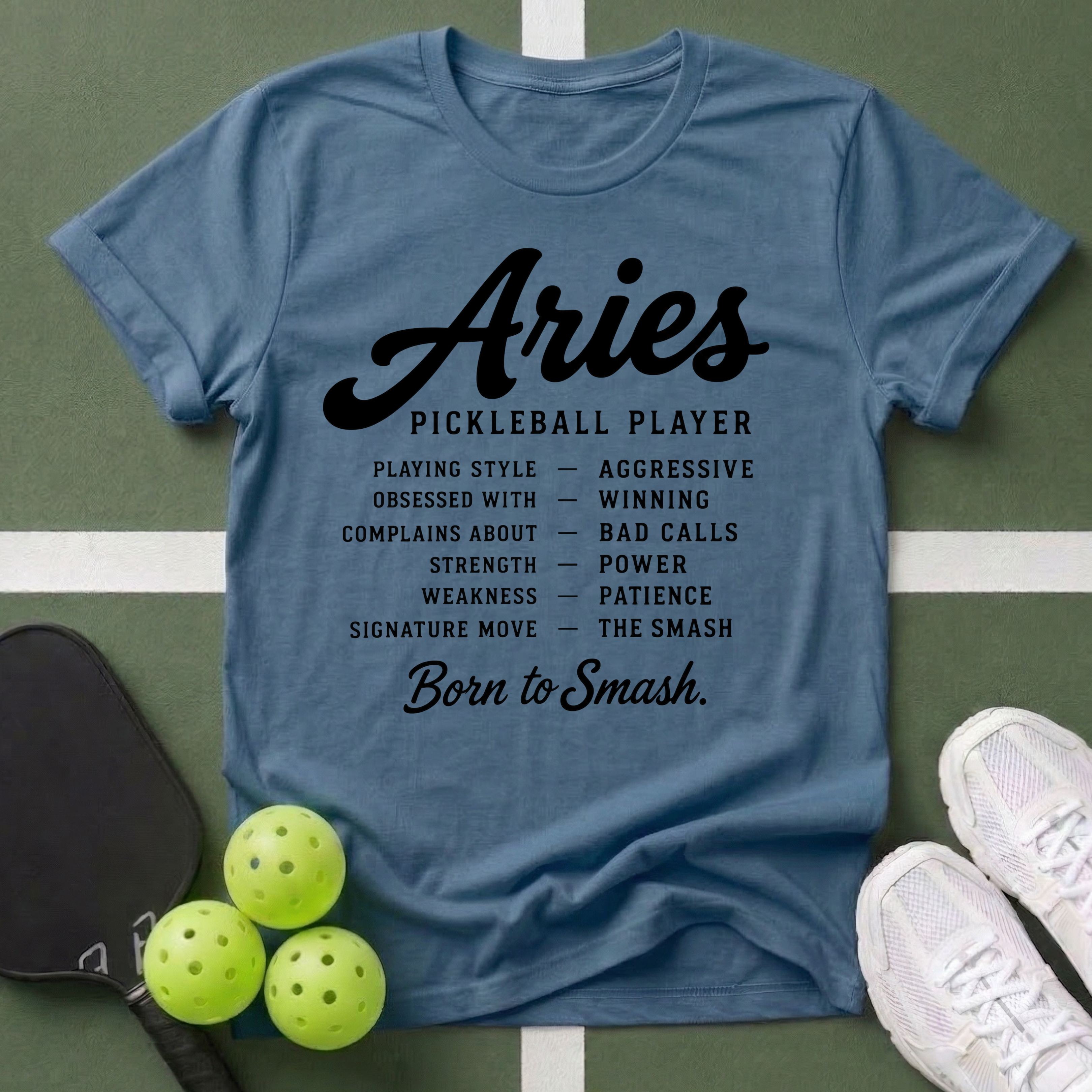 Star Player- Aries Pickleball Player T-Shirt