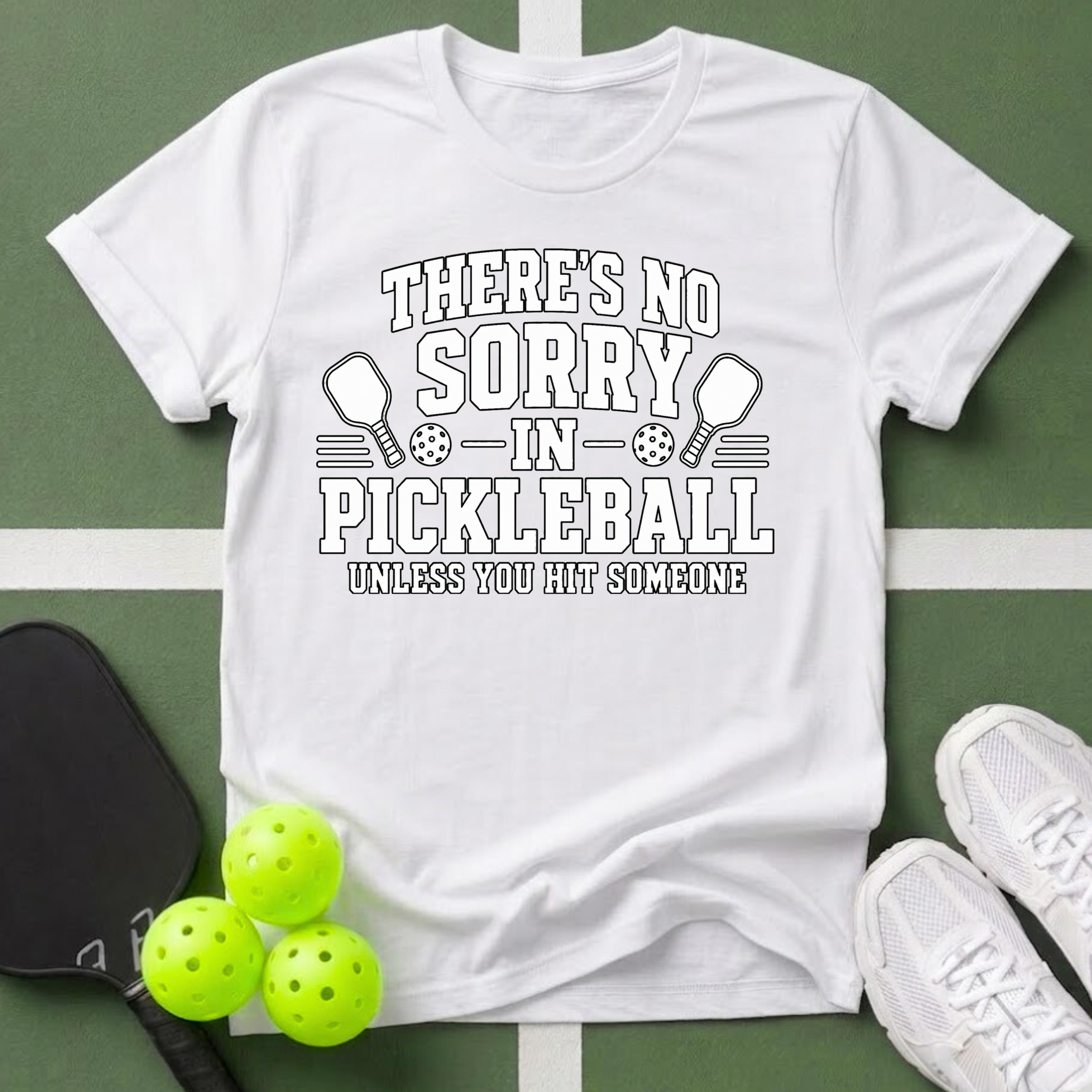There's No Sorry in Pickleball T-Shirt