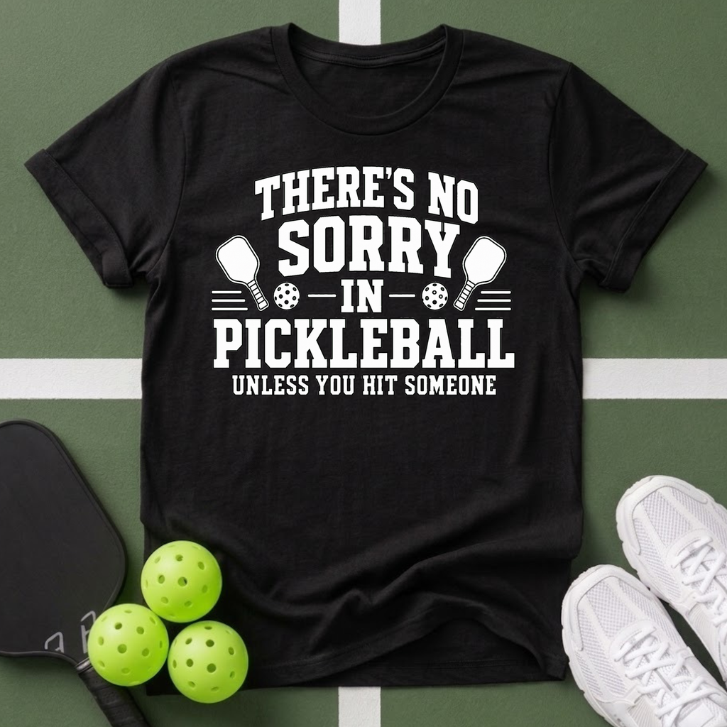 There's No Sorry in Pickleball T-Shirt