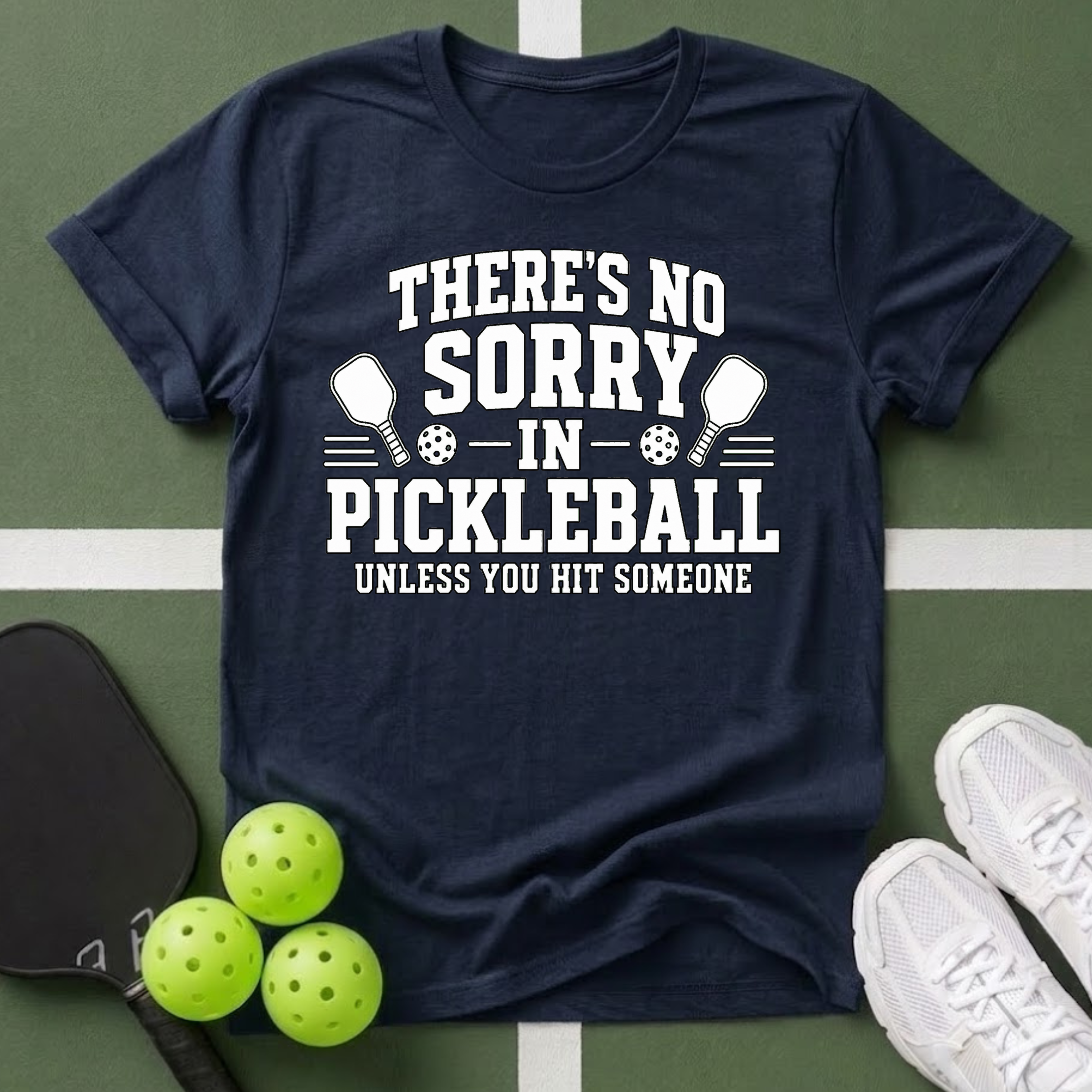 There's No Sorry in Pickleball T-Shirt
