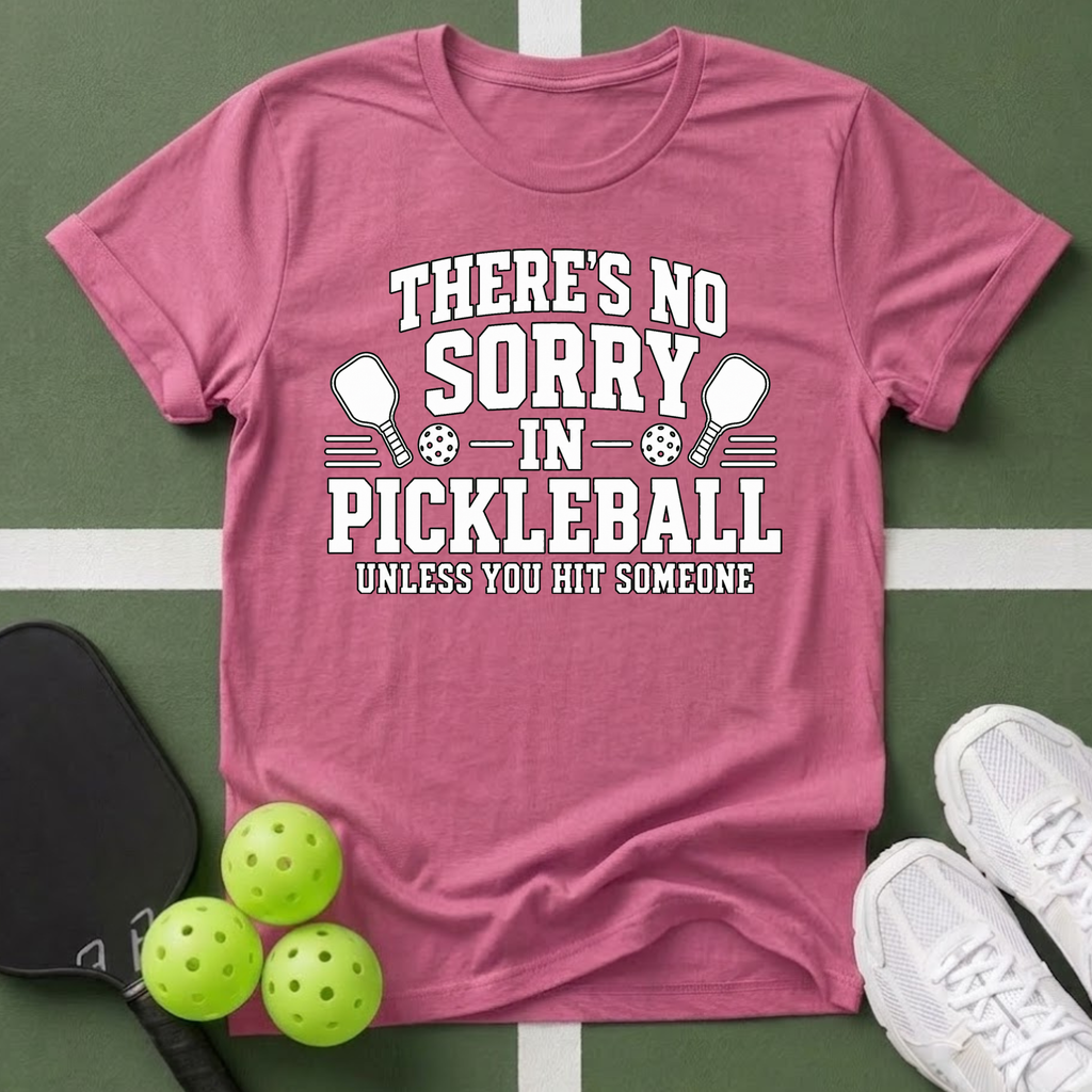 There's No Sorry in Pickleball T-Shirt