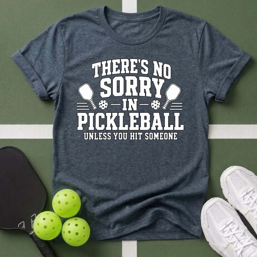 There's No Sorry in Pickleball T-Shirt