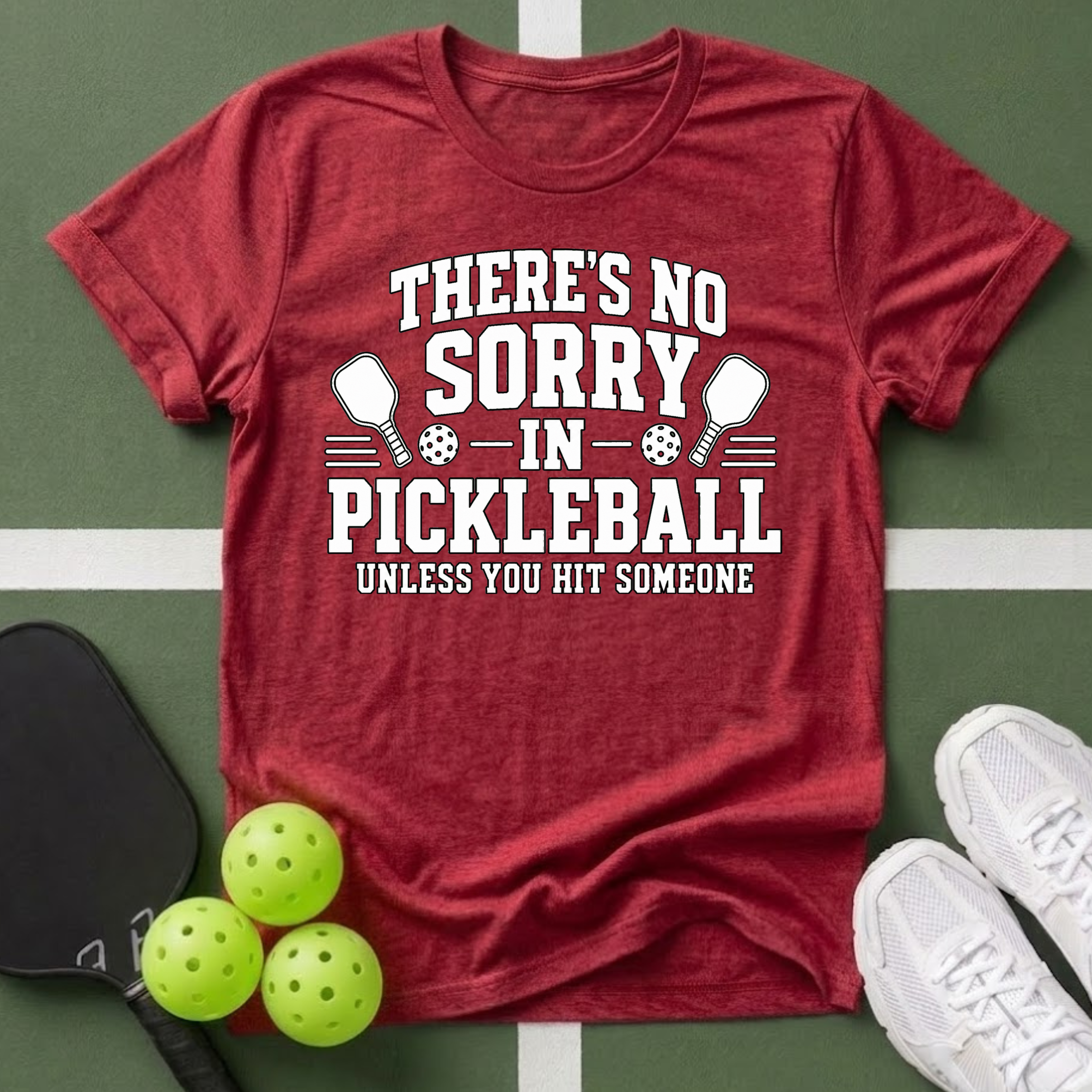 There's No Sorry in Pickleball T-Shirt