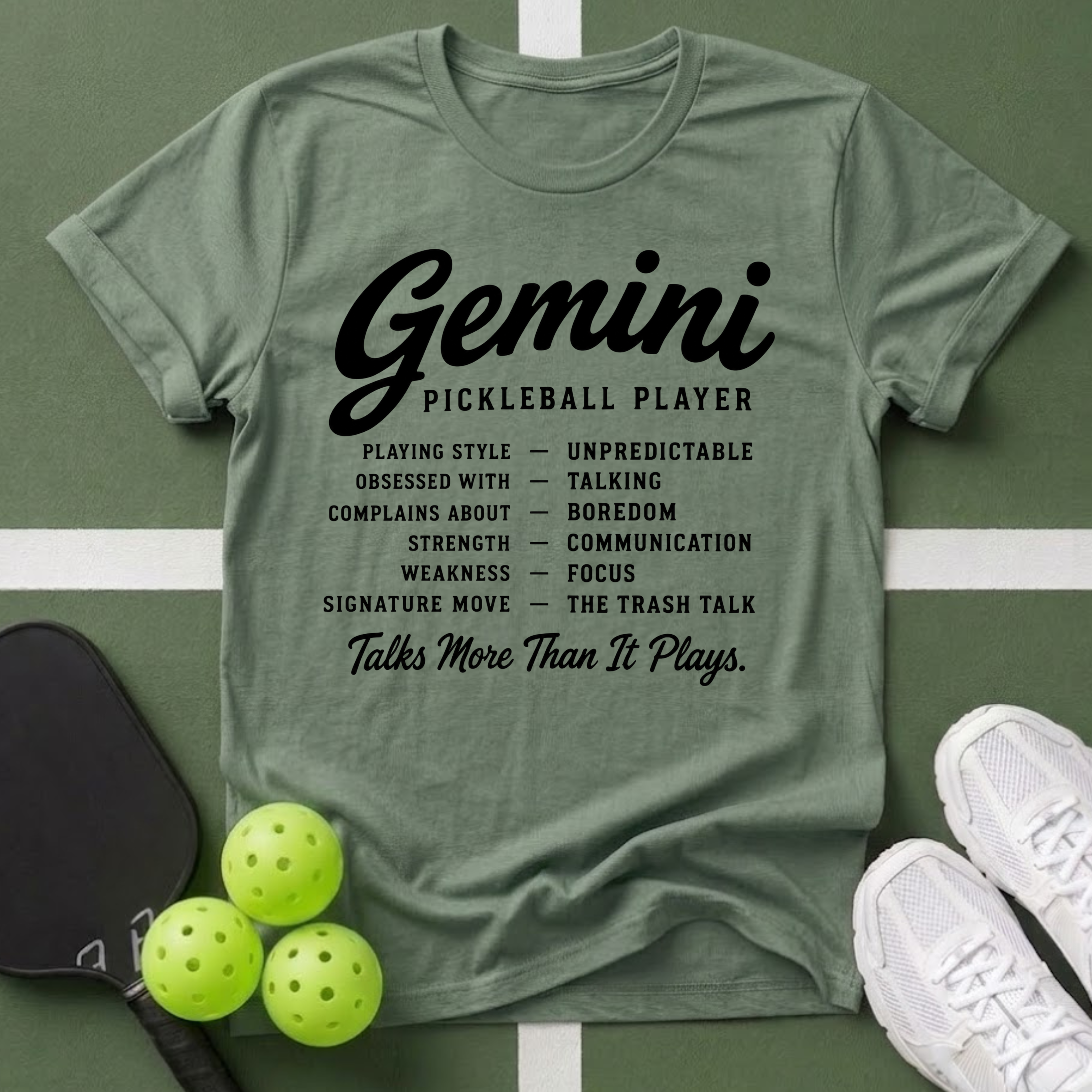 Star Player- Gemini Pickleball T-Shirt