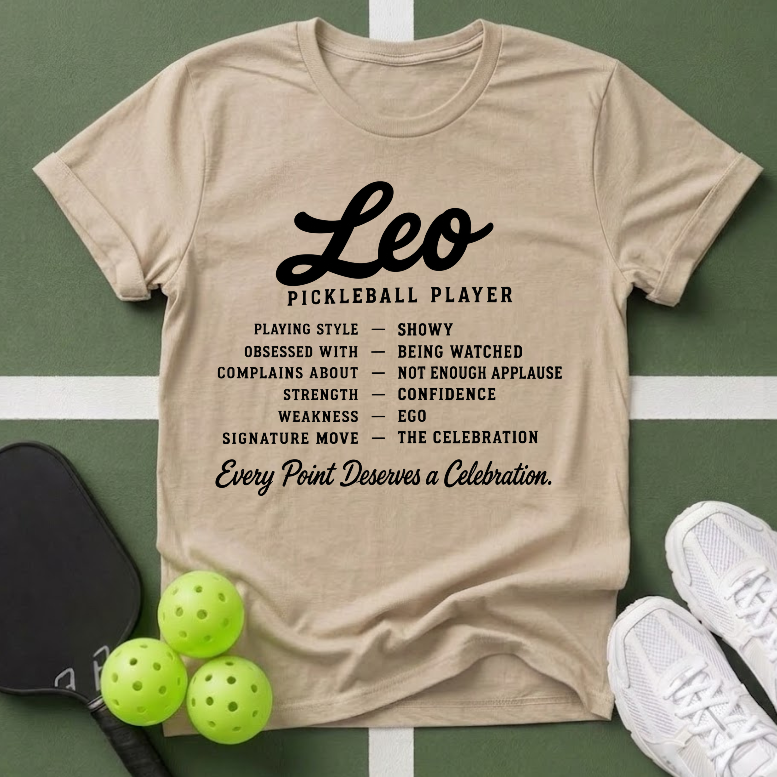 Star Player- Leo Pickleball T-Shirt