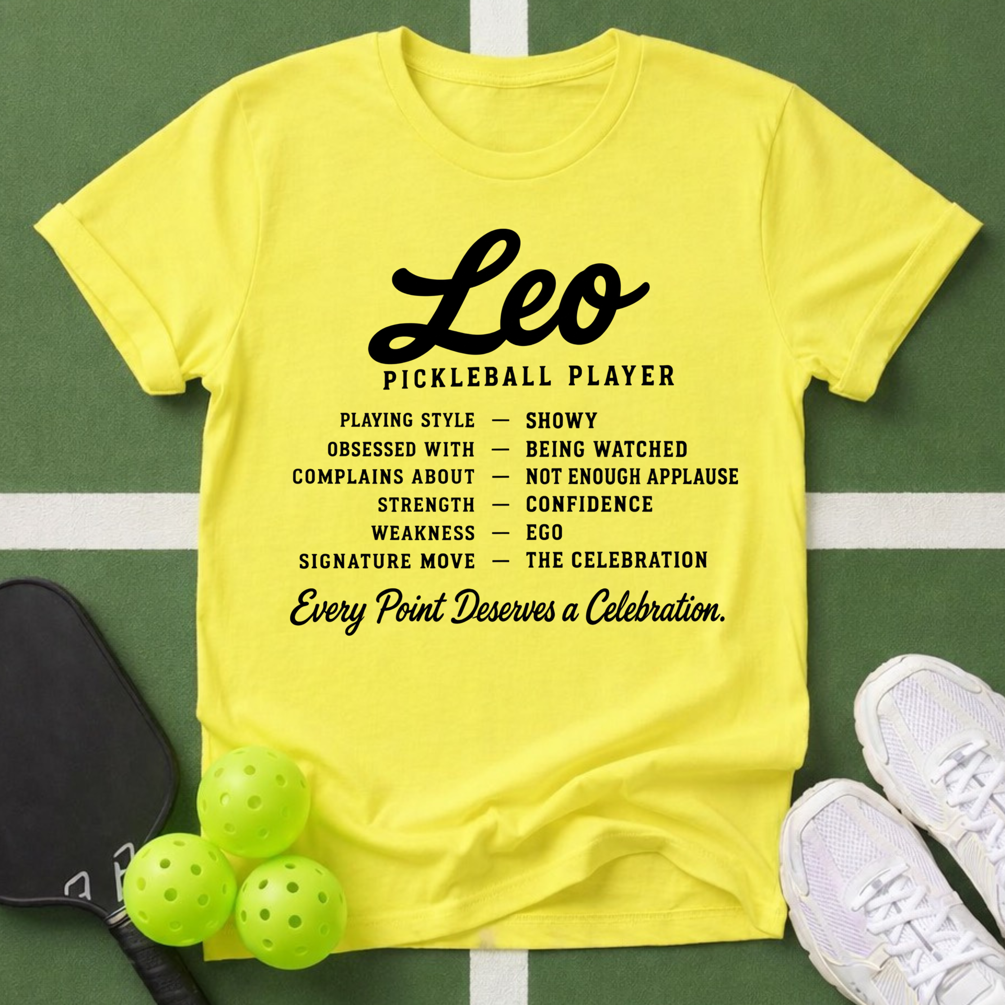 Star Player- Leo Pickleball T-Shirt