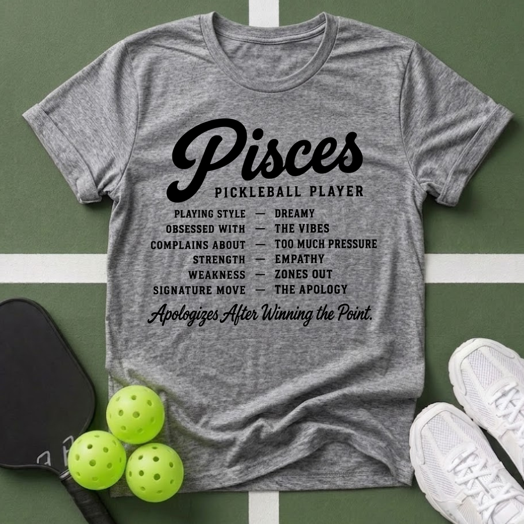 Star Player- Pisces Pickleball T-Shirt