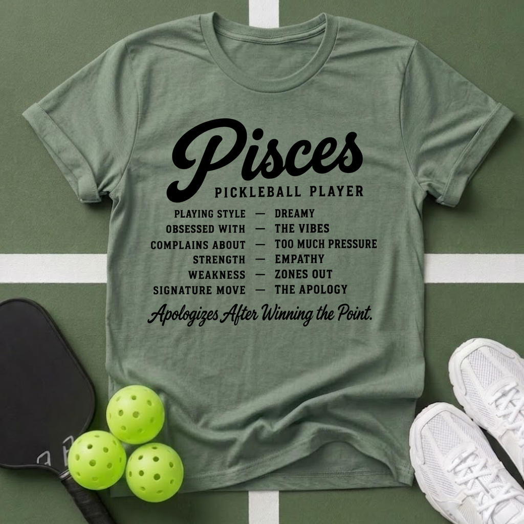 Star Player- Pisces Pickleball T-Shirt