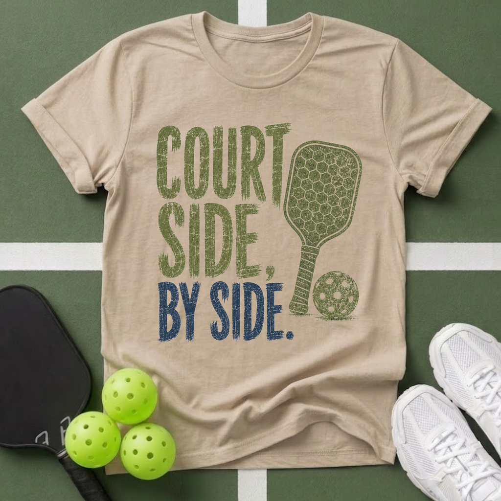 Court Side, By Side T-Shirt
