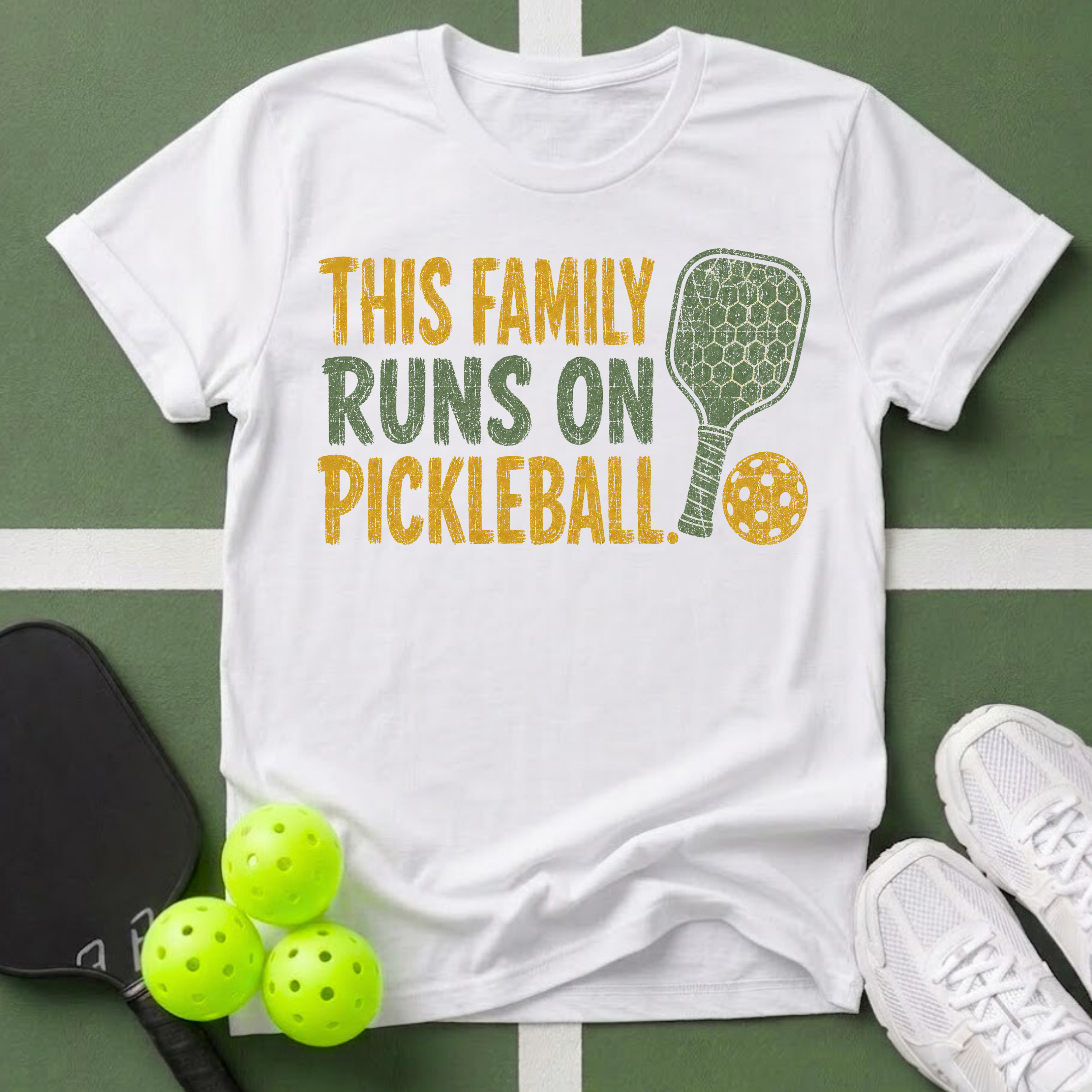 This Family Runs on Pickleball T-Shirt