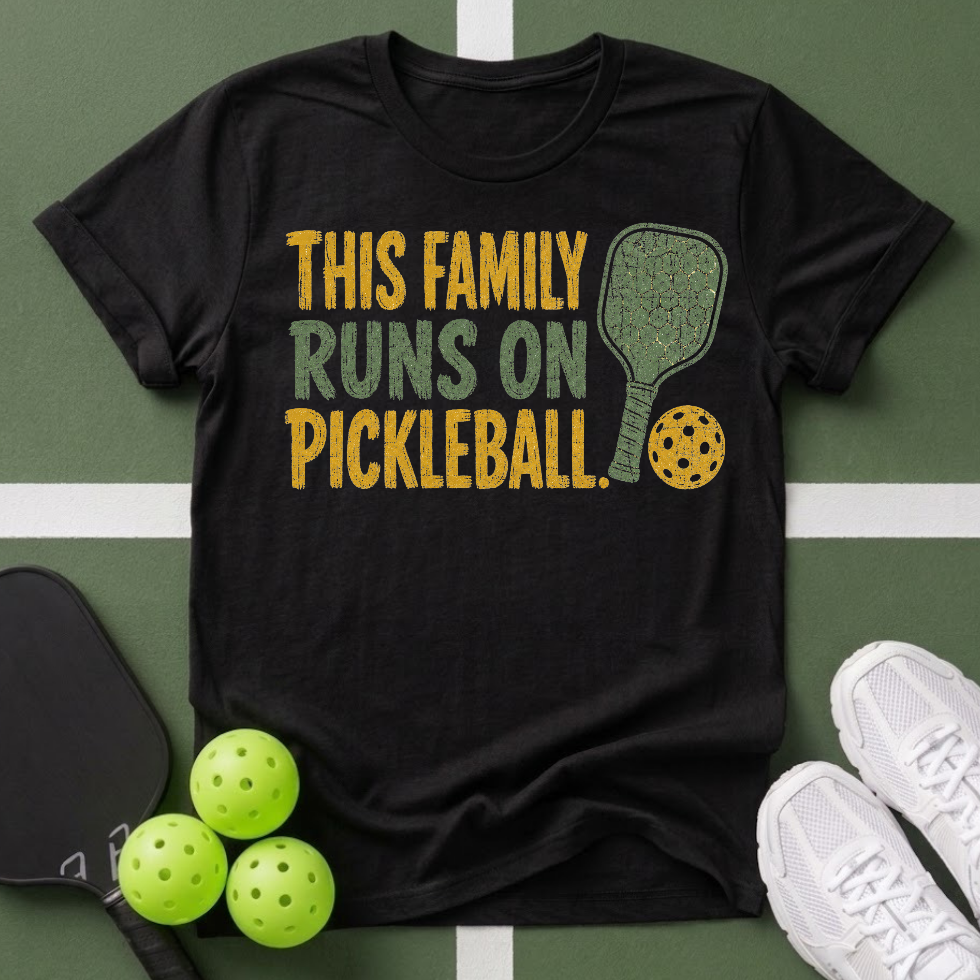 This Family Runs on Pickleball T-Shirt