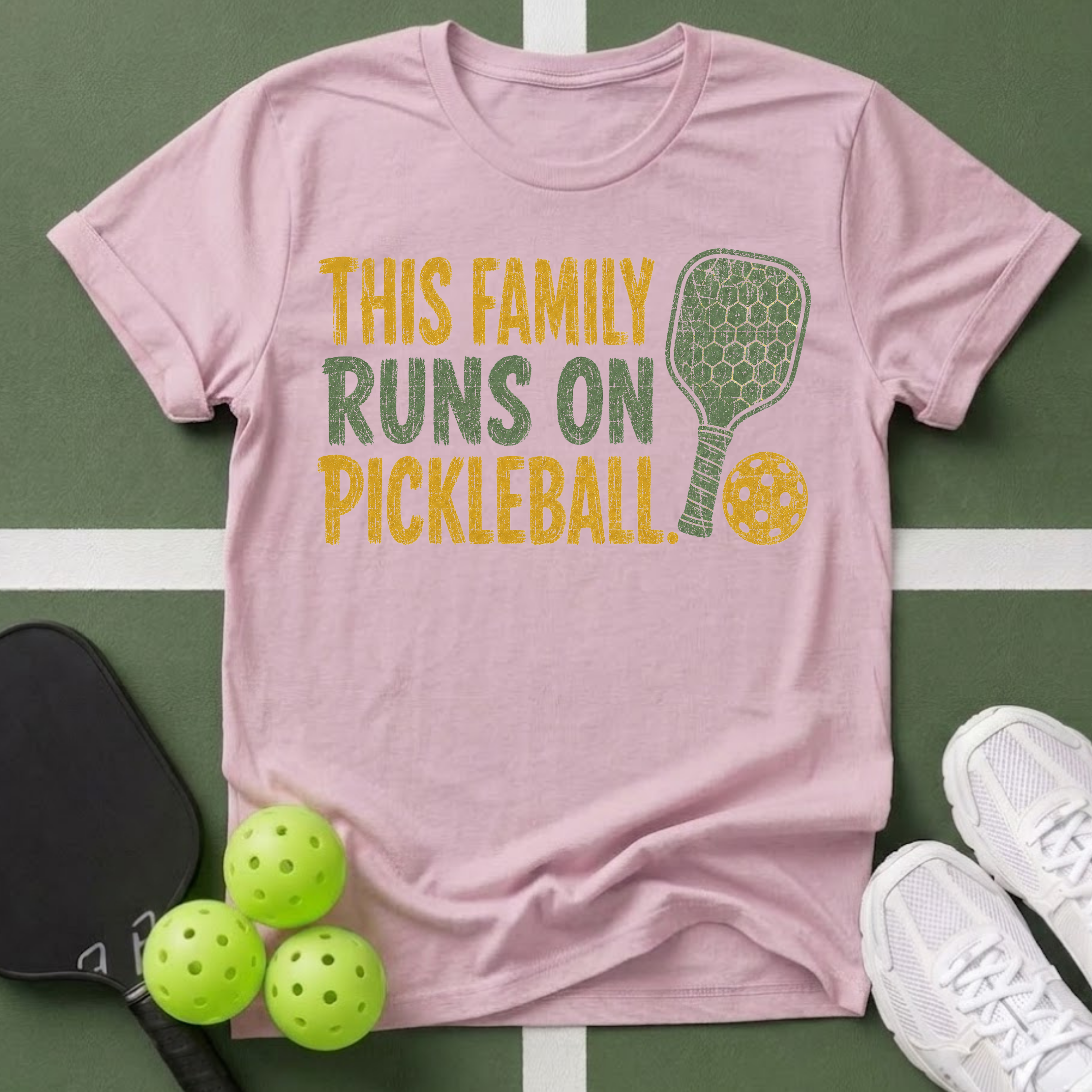 This Family Runs on Pickleball T-Shirt