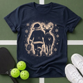 Santa & Reindeer Pickleball T-Shirt
