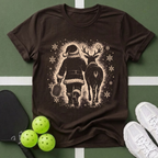 Santa & Reindeer Pickleball T-Shirt