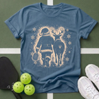 Santa & Reindeer Pickleball T-Shirt