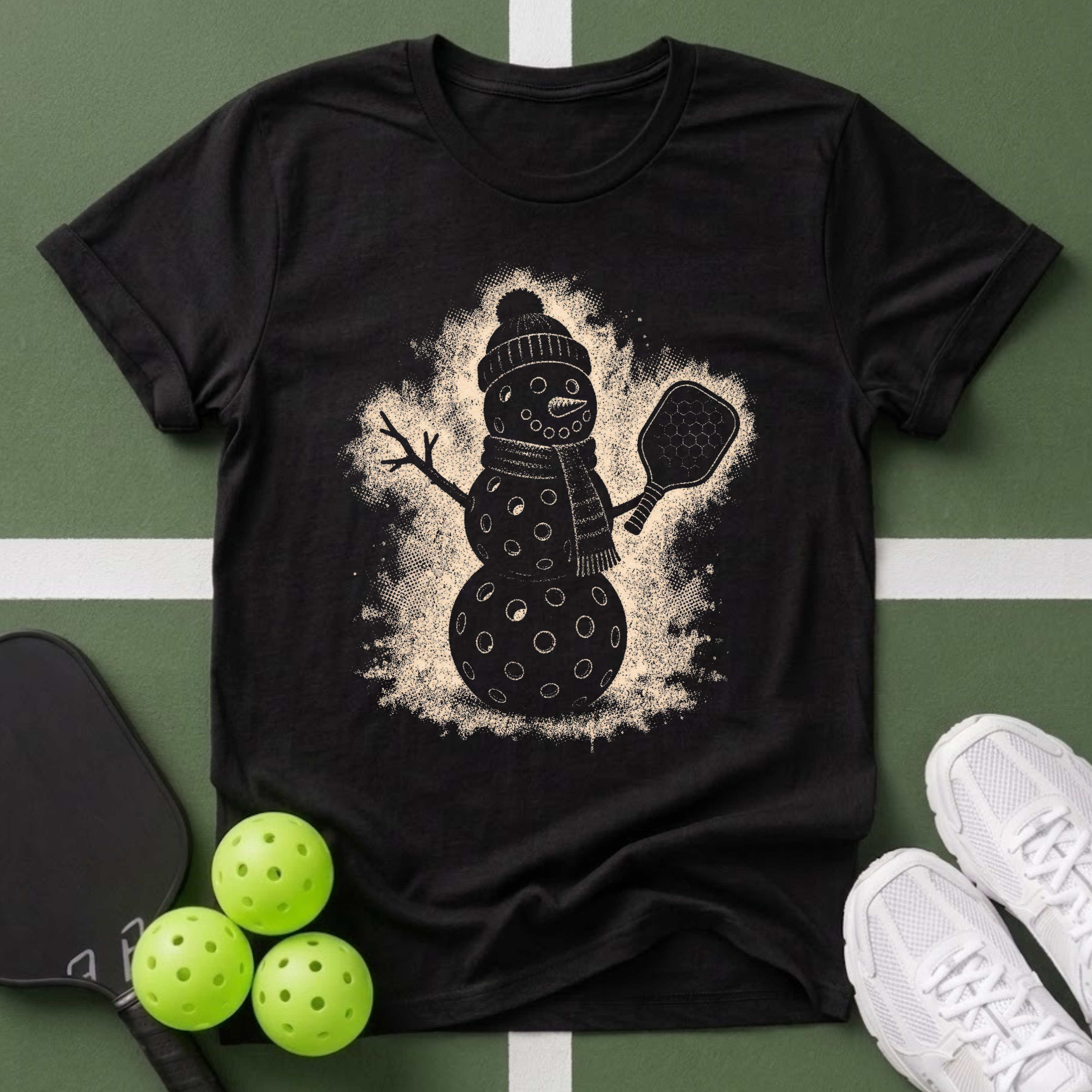 Snowman Pickleball T-Shirt