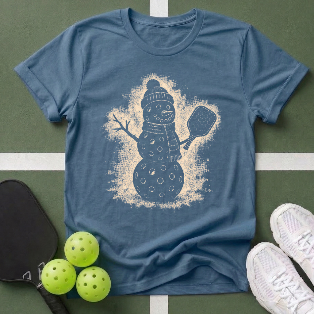 Snowman Pickleball T-Shirt