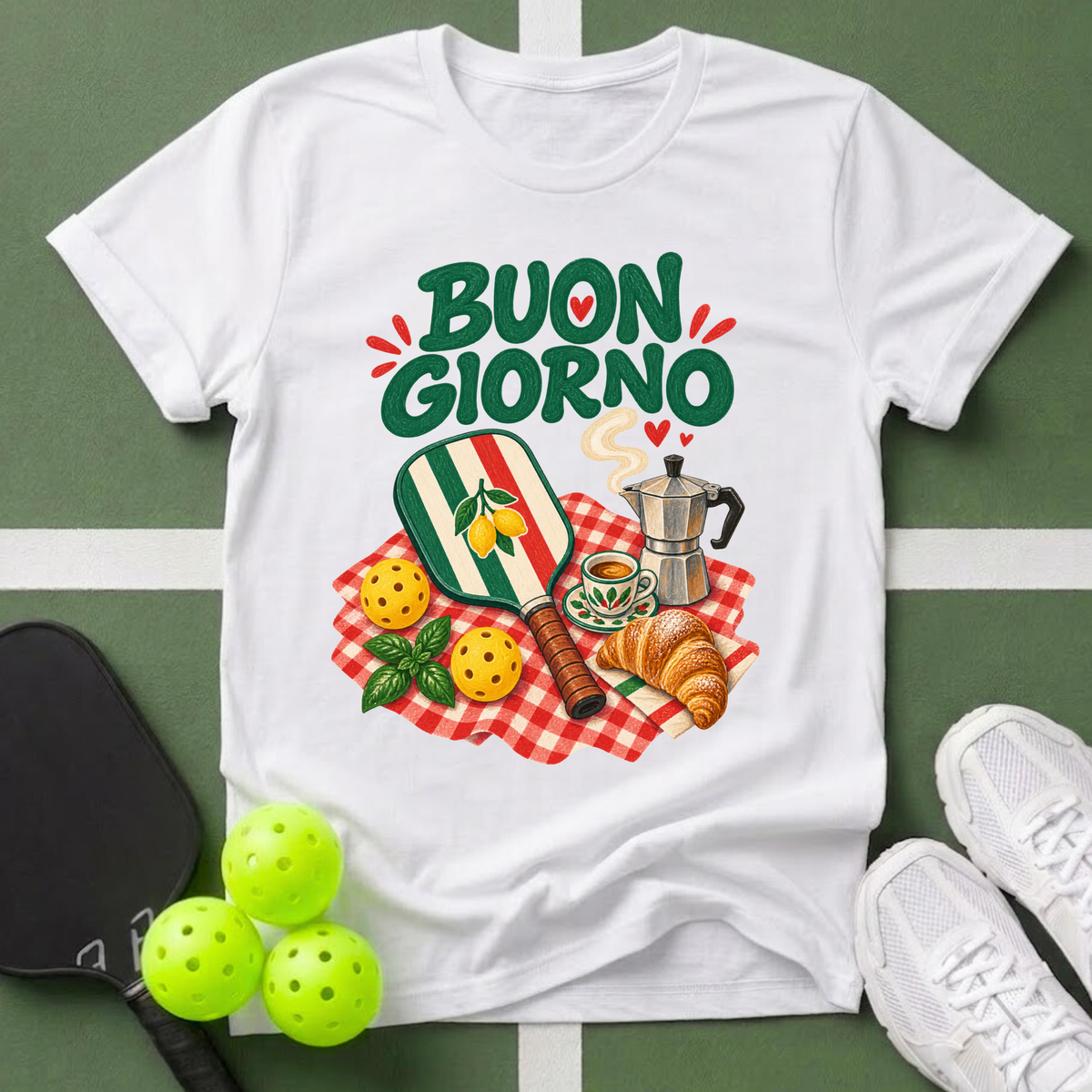 Passport to Pickleball Buon Giorno T-Shirt