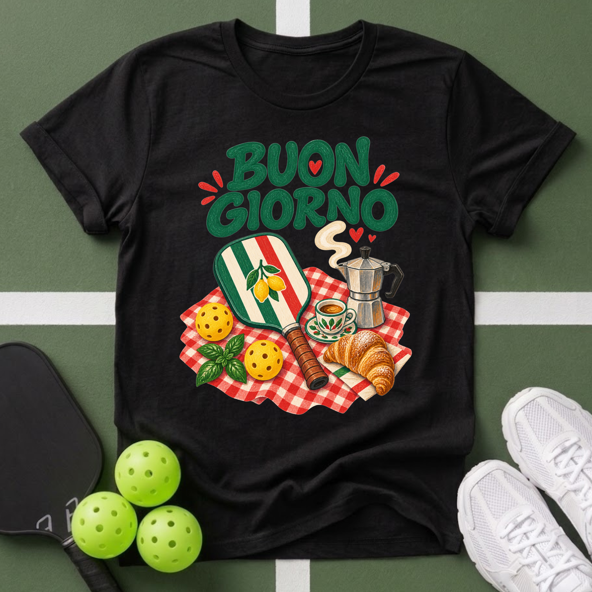 Passport to Pickleball Buon Giorno T-Shirt