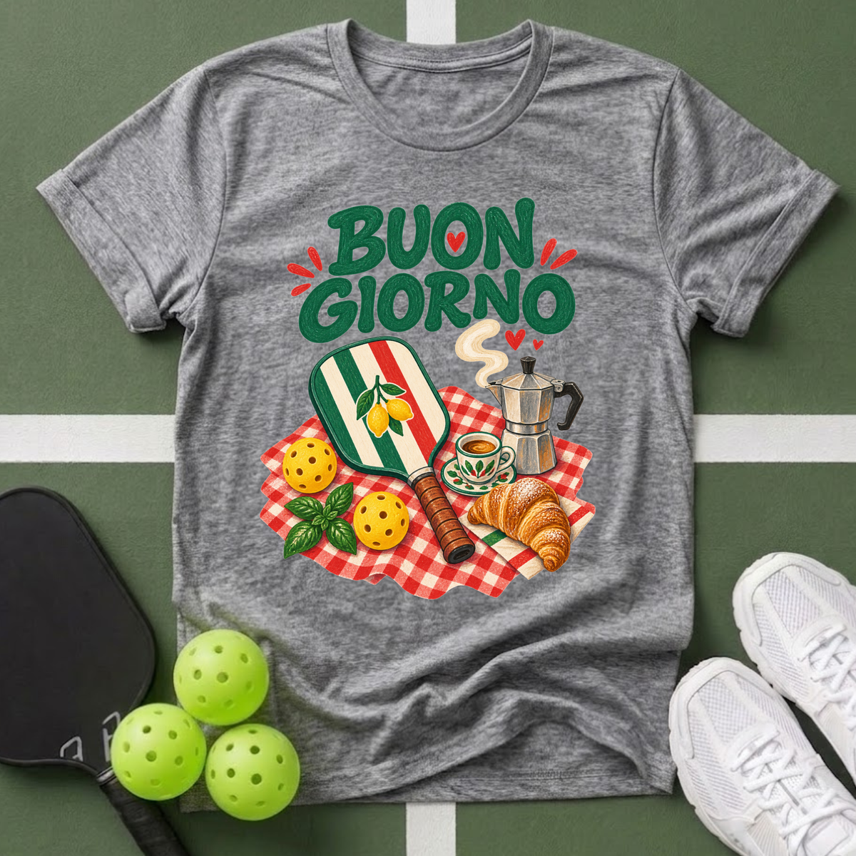 Passport to Pickleball Buon Giorno T-Shirt