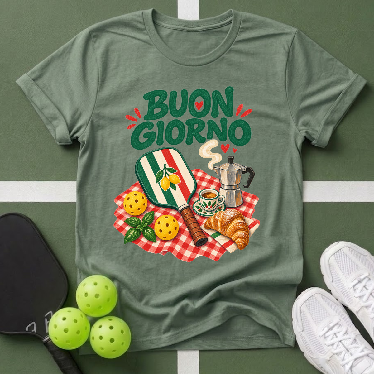 Passport to Pickleball Buon Giorno T-Shirt