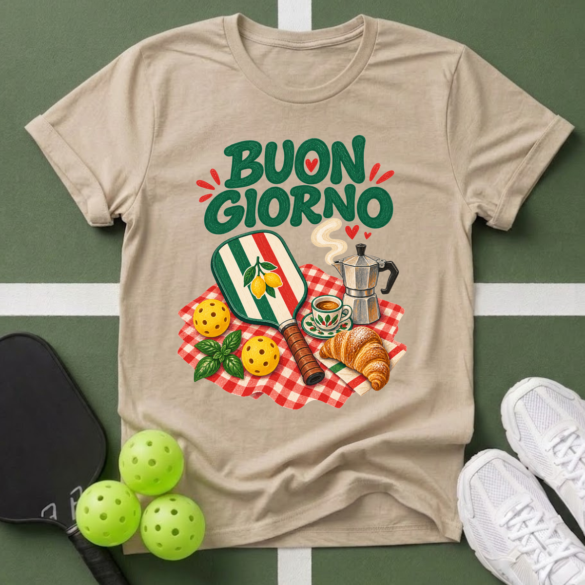 Passport to Pickleball Buon Giorno T-Shirt