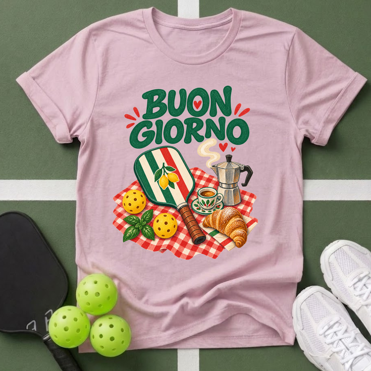 Passport to Pickleball Buon Giorno T-Shirt