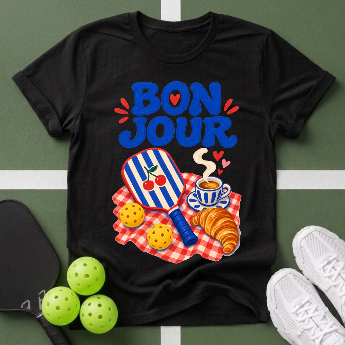 Passport to Pickleball Bonjour T-Shirt