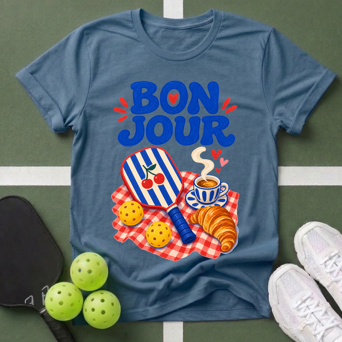 Passport to Pickleball Bonjour T-Shirt