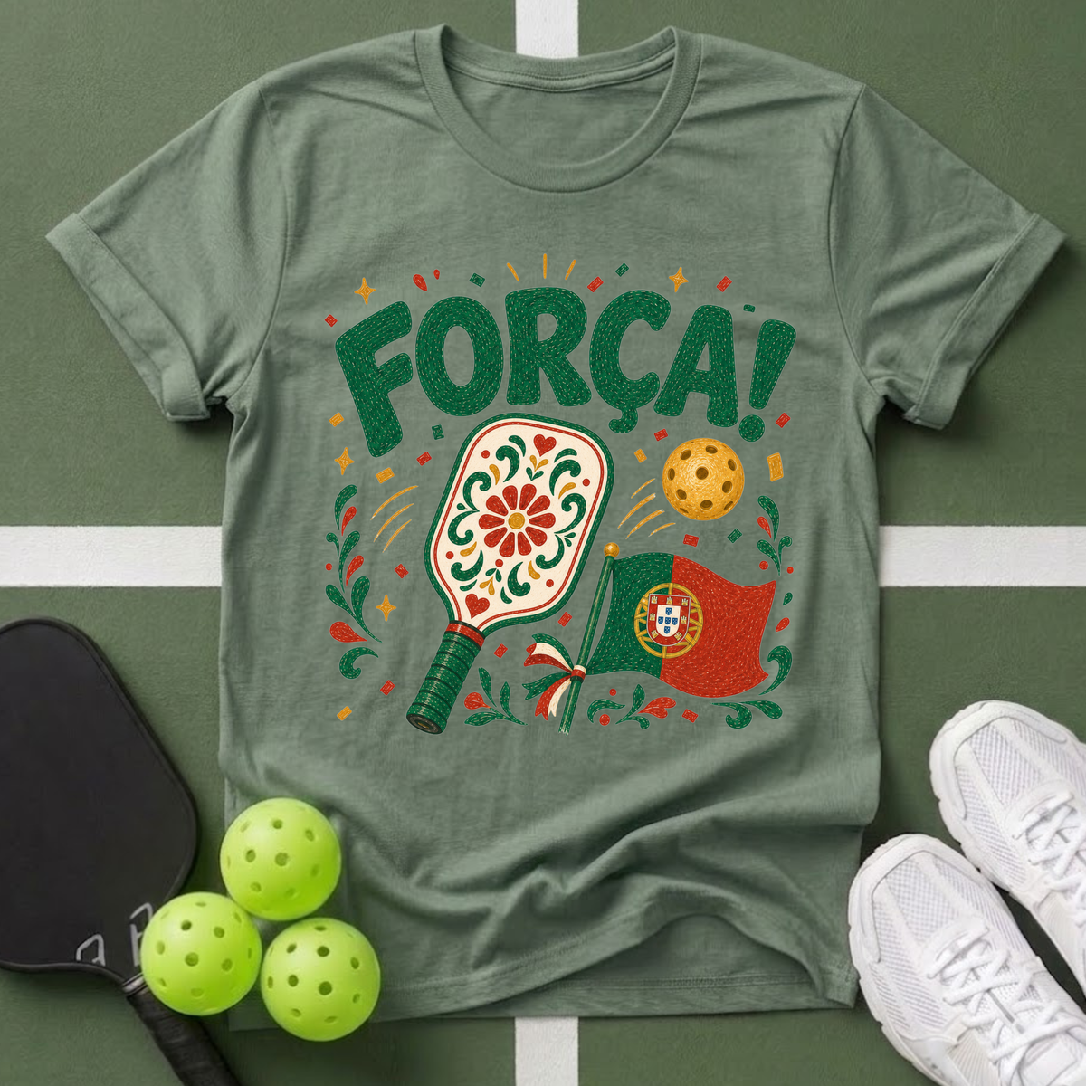 Passport to Pickleball Força! T-Shirt
