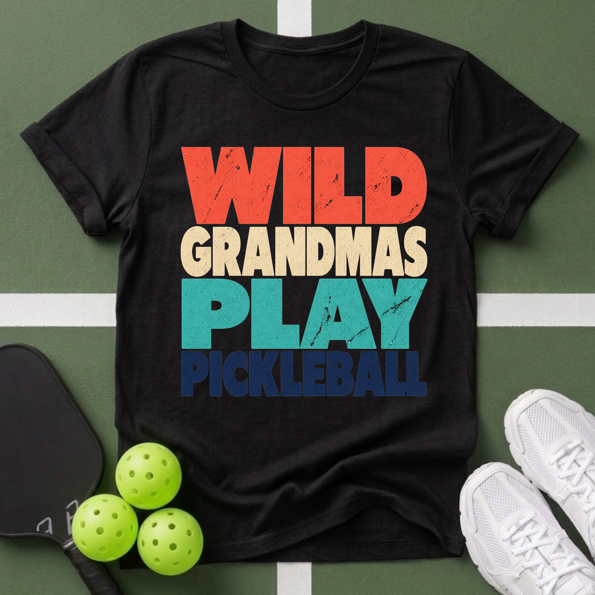 Wild Grandmas Play Pickleball T-Shirt