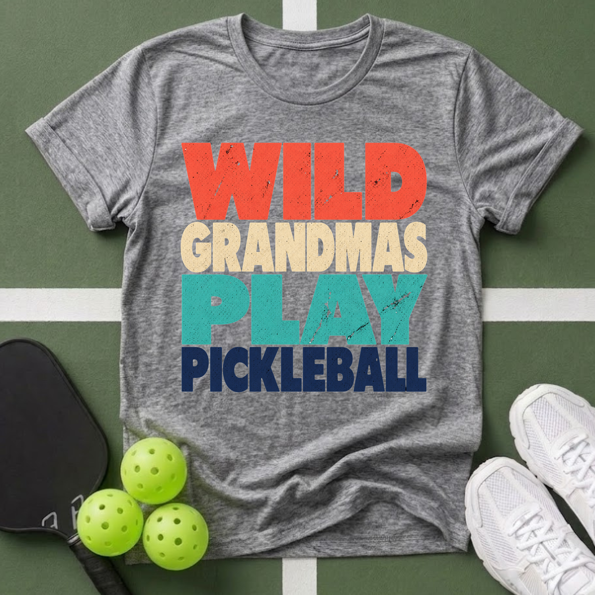 Wild Grandmas Play Pickleball T-Shirt