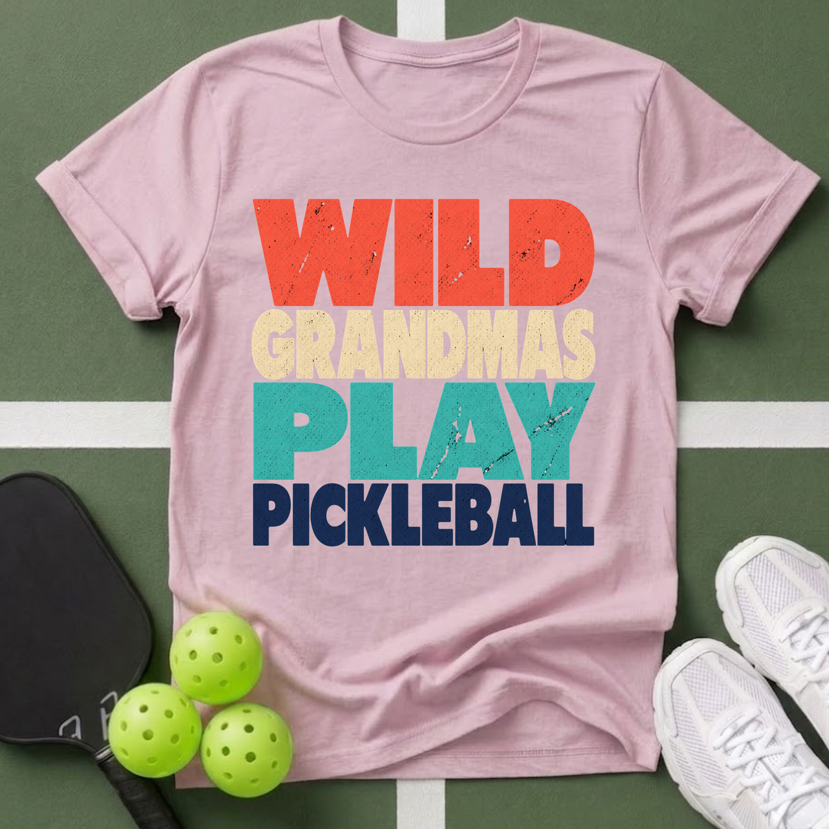 Wild Grandmas Play Pickleball T-Shirt