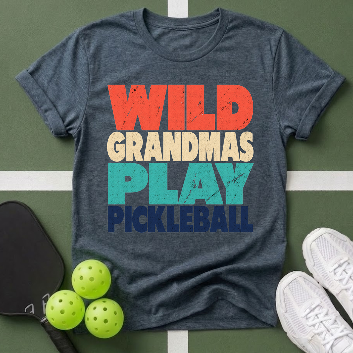 Wild Grandmas Play Pickleball T-Shirt